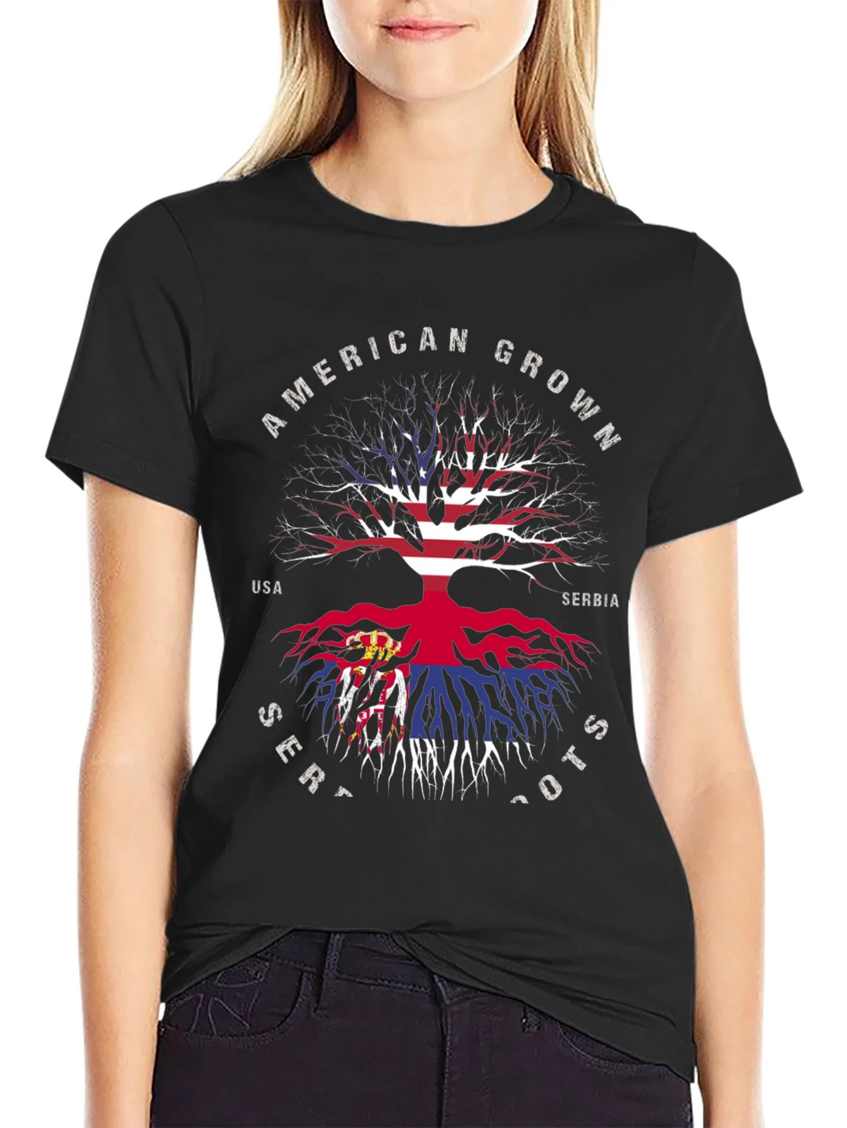 American Grown Serbian Roots T-Shirt product image 2