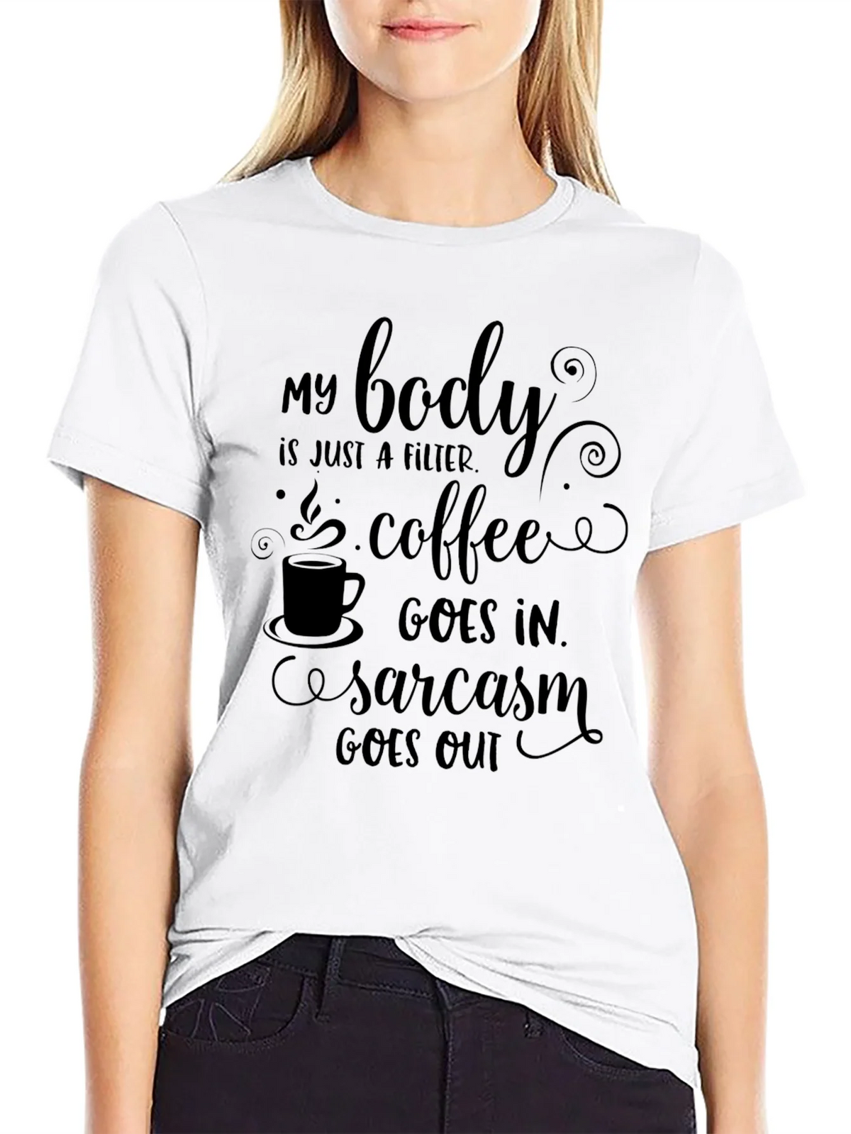 Coffee & Sarcasm Mens Graphic Tee product image 7