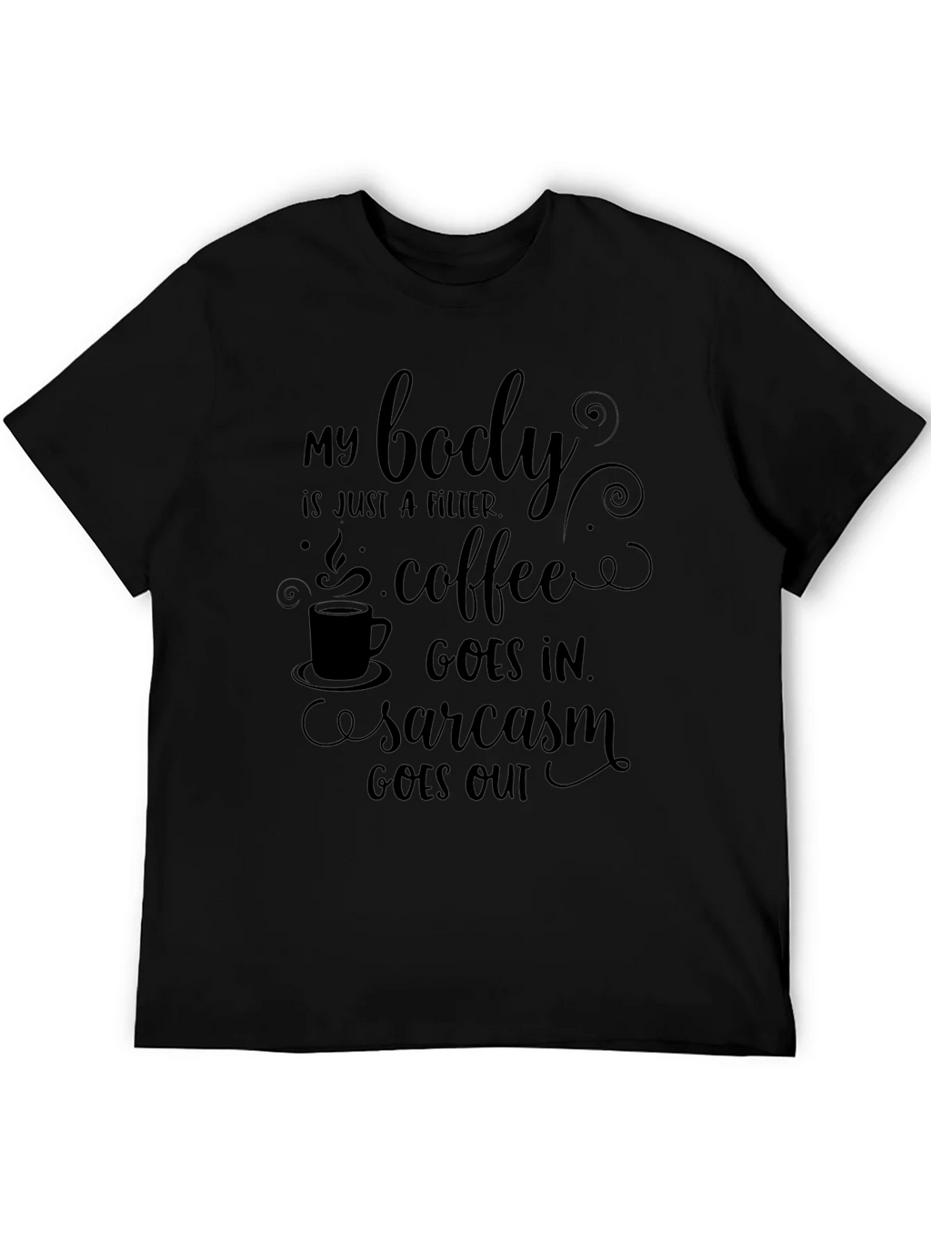 Coffee & Sarcasm Mens Graphic Tee product image 4