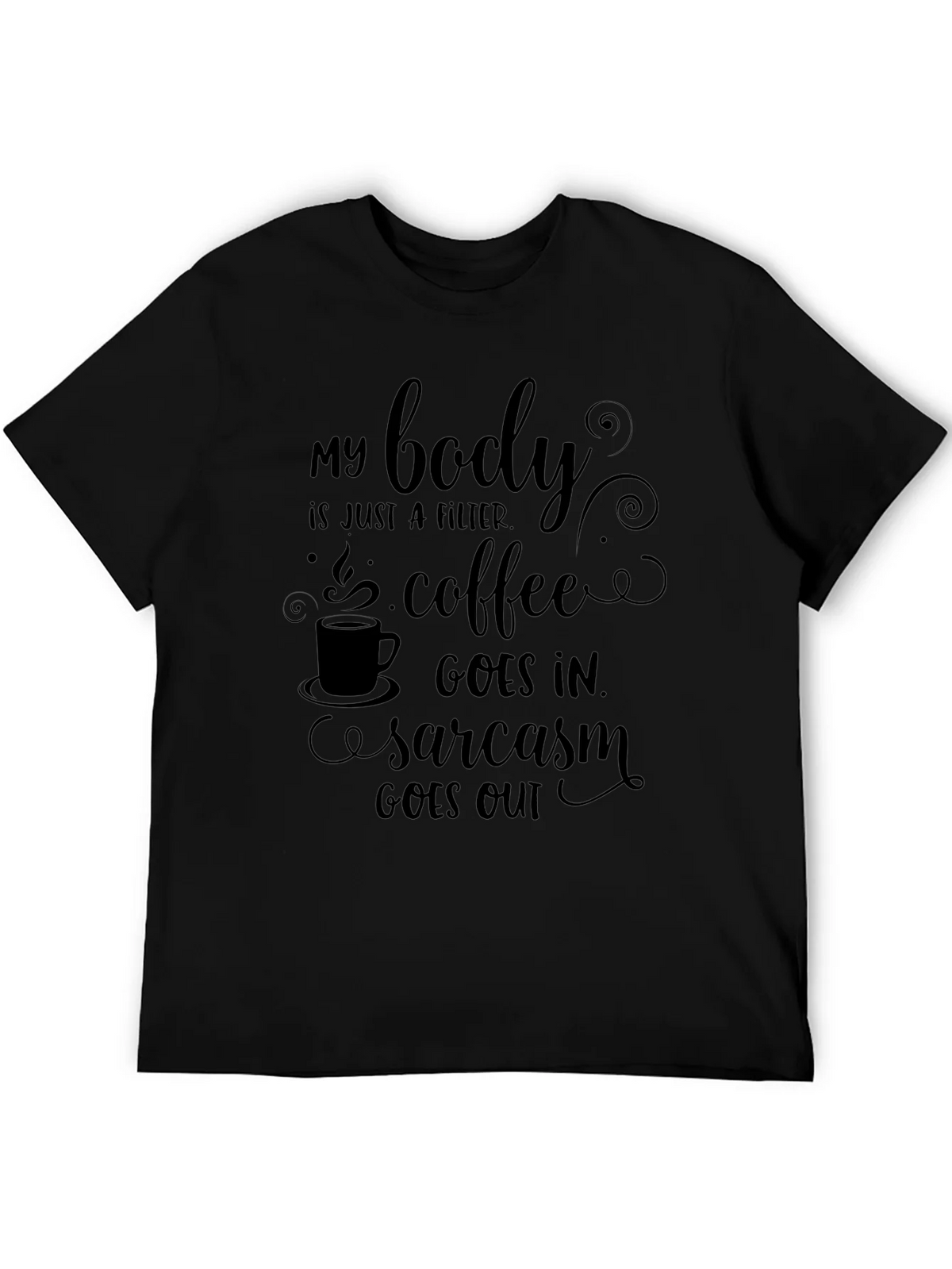 Coffee & Sarcasm Mens Graphic Tee product image 4