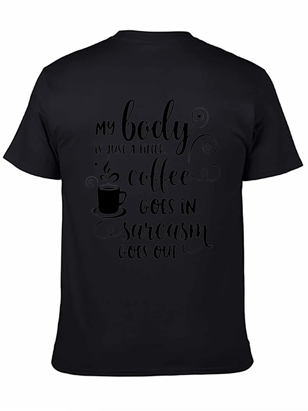Coffee & Sarcasm Mens Graphic Tee product image 3