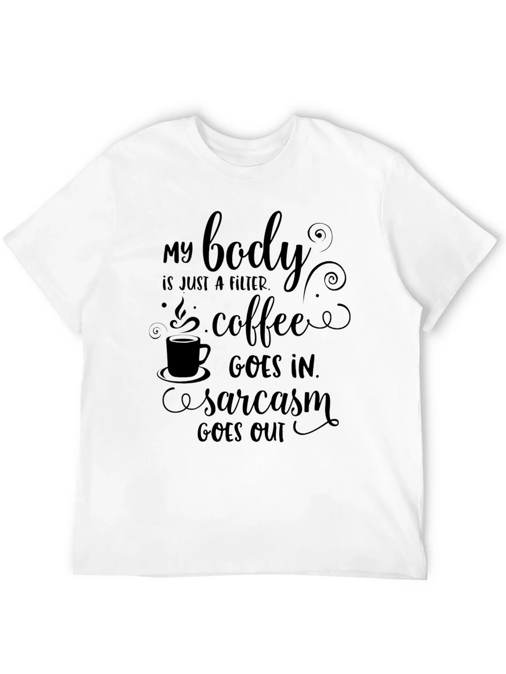 Coffee & Sarcasm Mens Graphic Tee product image 10