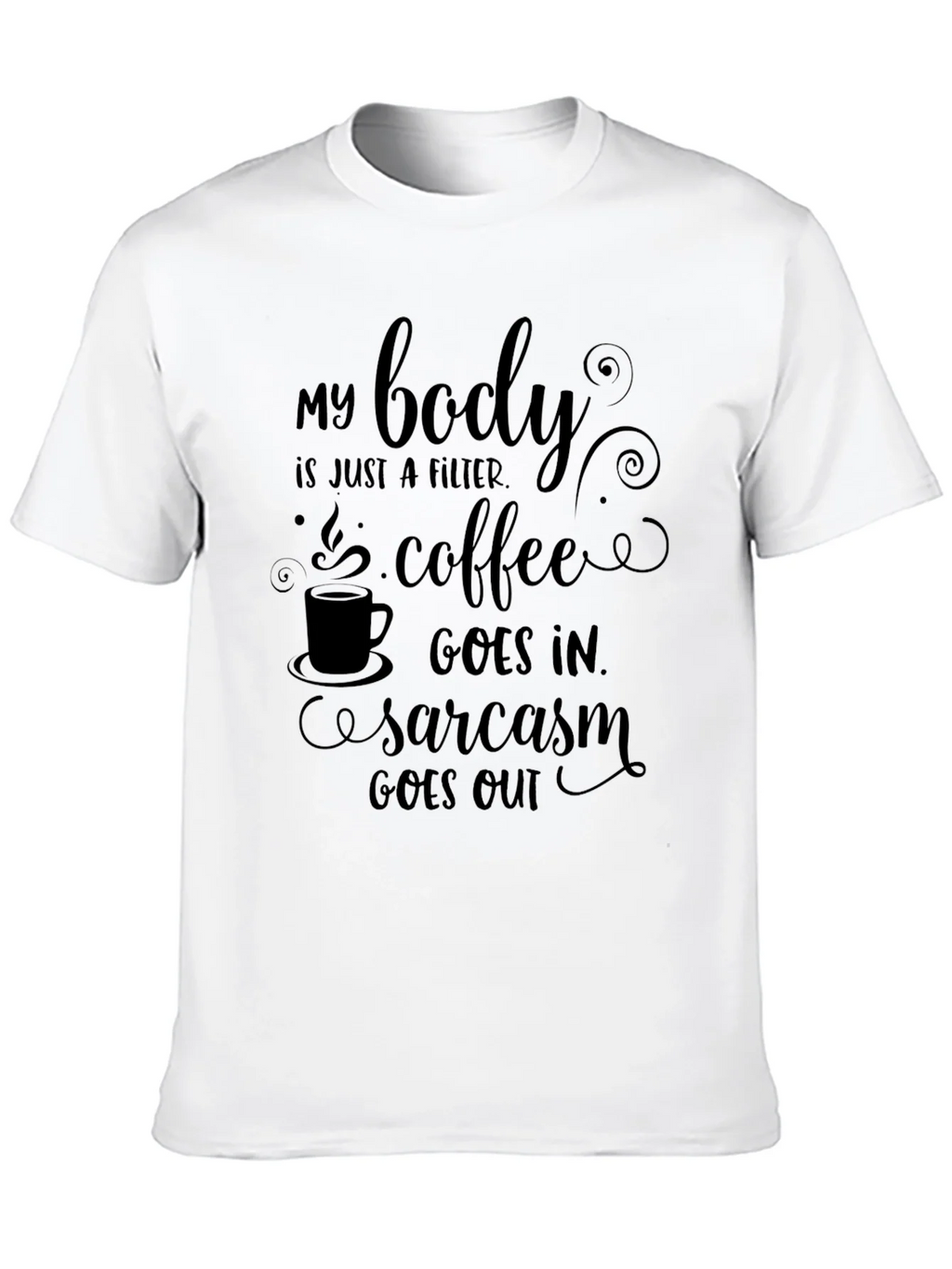Coffee & Sarcasm Mens Graphic Tee product image 8