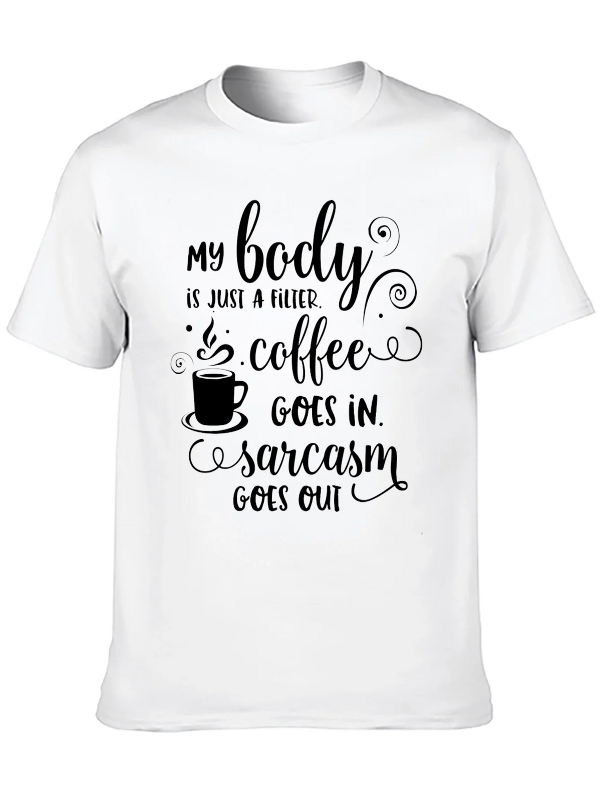 Coffee & Sarcasm Mens Graphic Tee product image 8