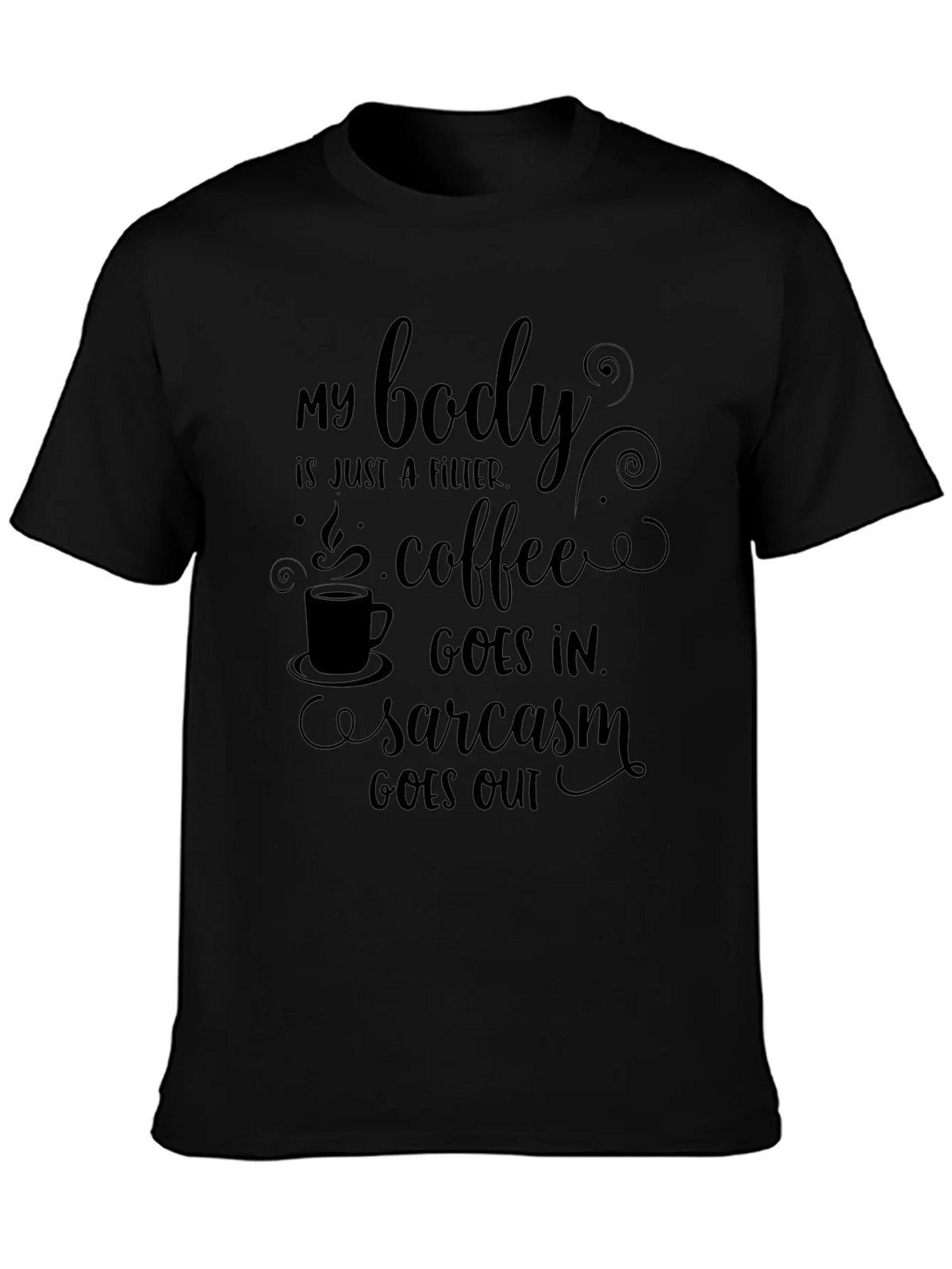 Coffee & Sarcasm Mens Graphic Tee product image 2