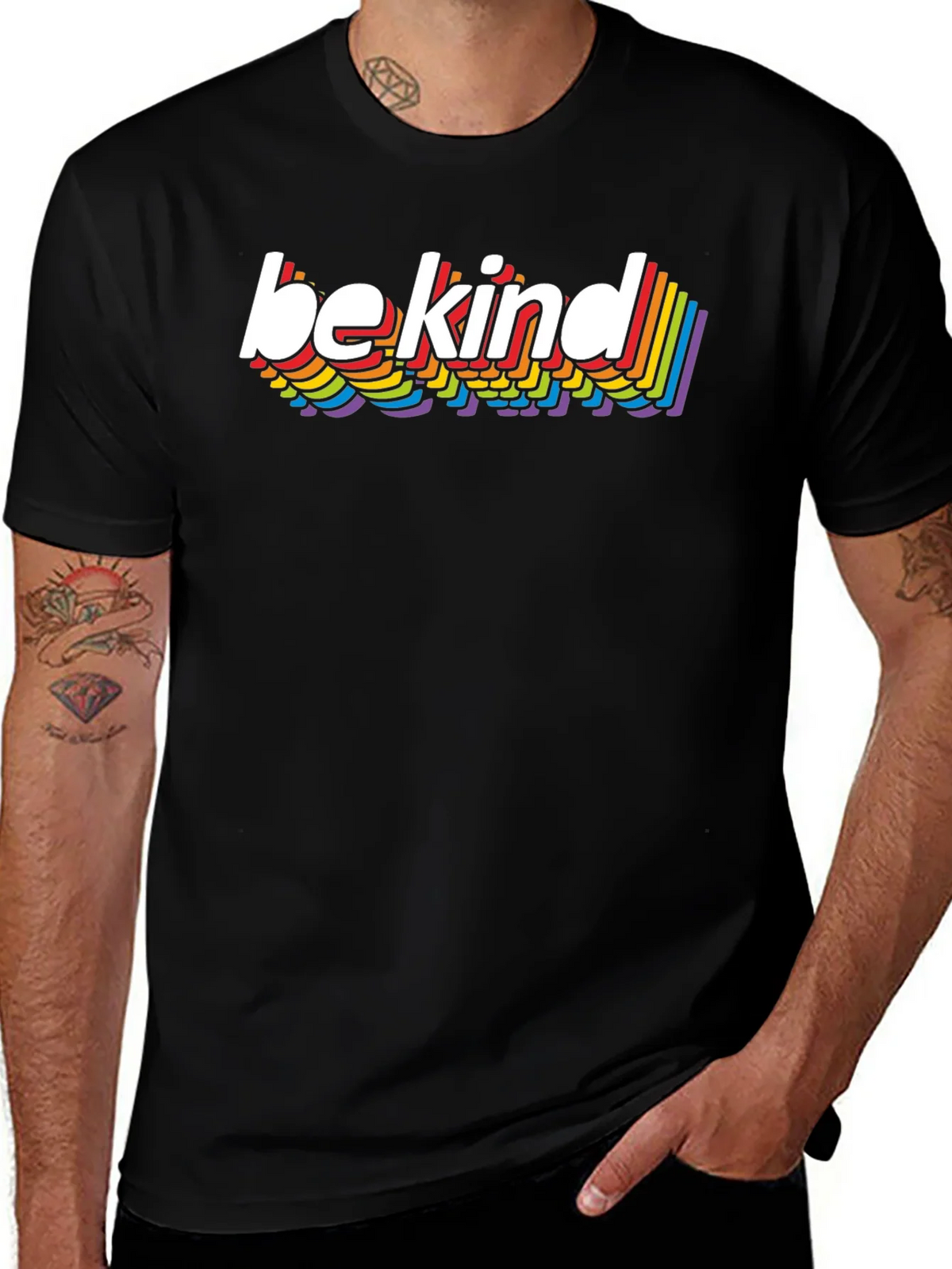 Be Kind Rainbow T-Shirt - Stylish Casual Tee product image 1