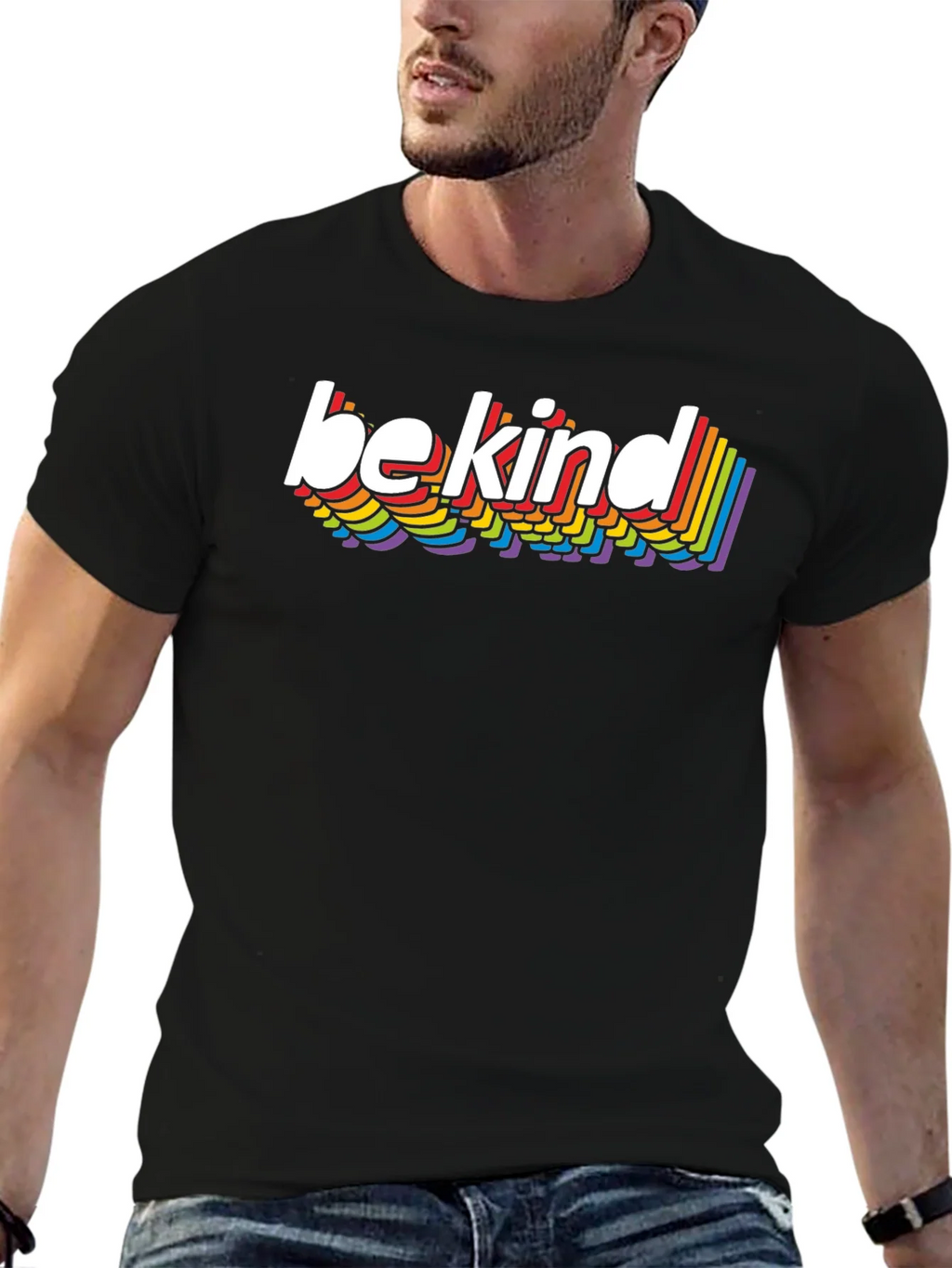 Be Kind Rainbow T-Shirt - Stylish Casual Tee product image 6