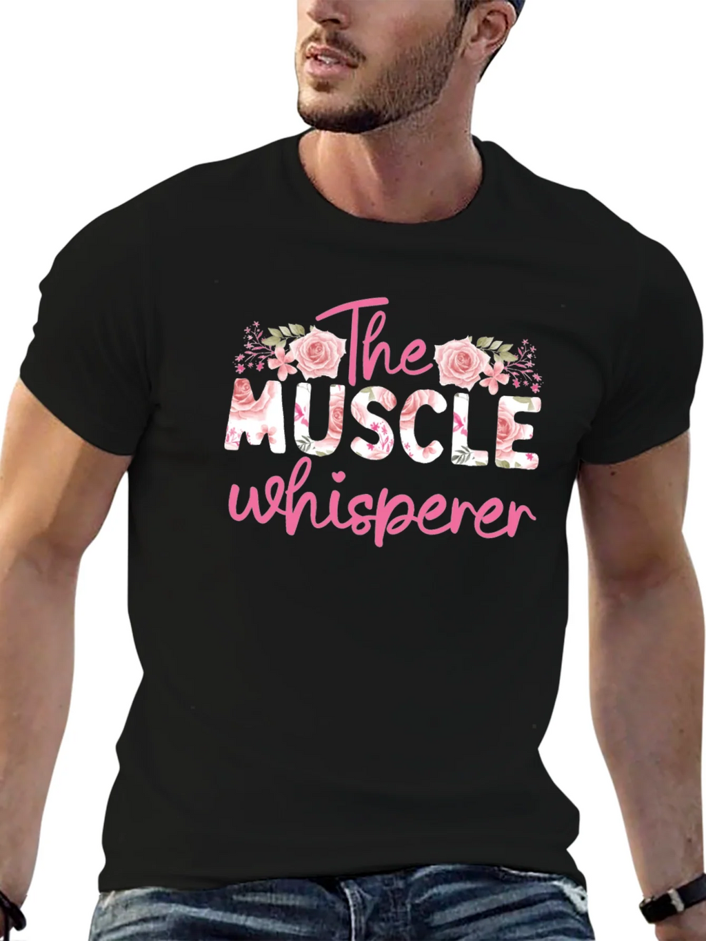 The Muscle Whisperer Floral T-Shirt - Black product image 6