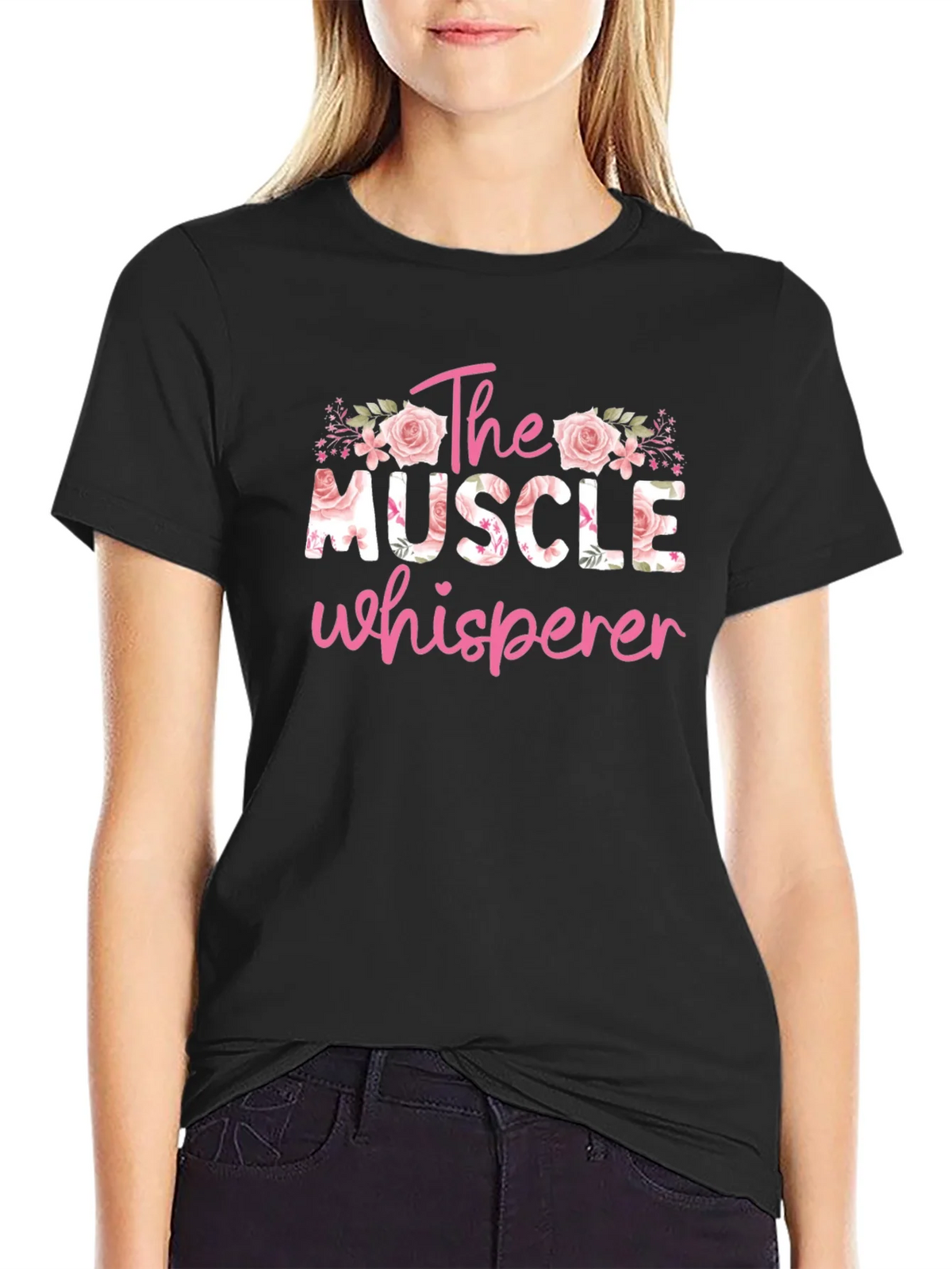 The Muscle Whisperer Floral T-Shirt - Black product image 2