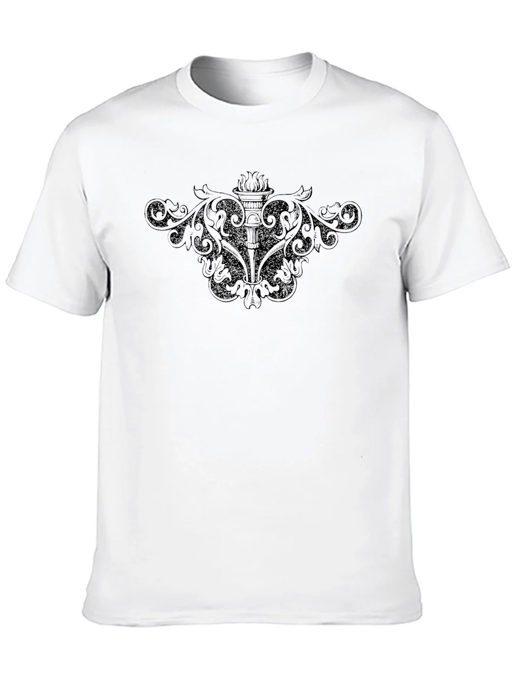 Black Graphic Tee - Vintage Torch Design product image 7