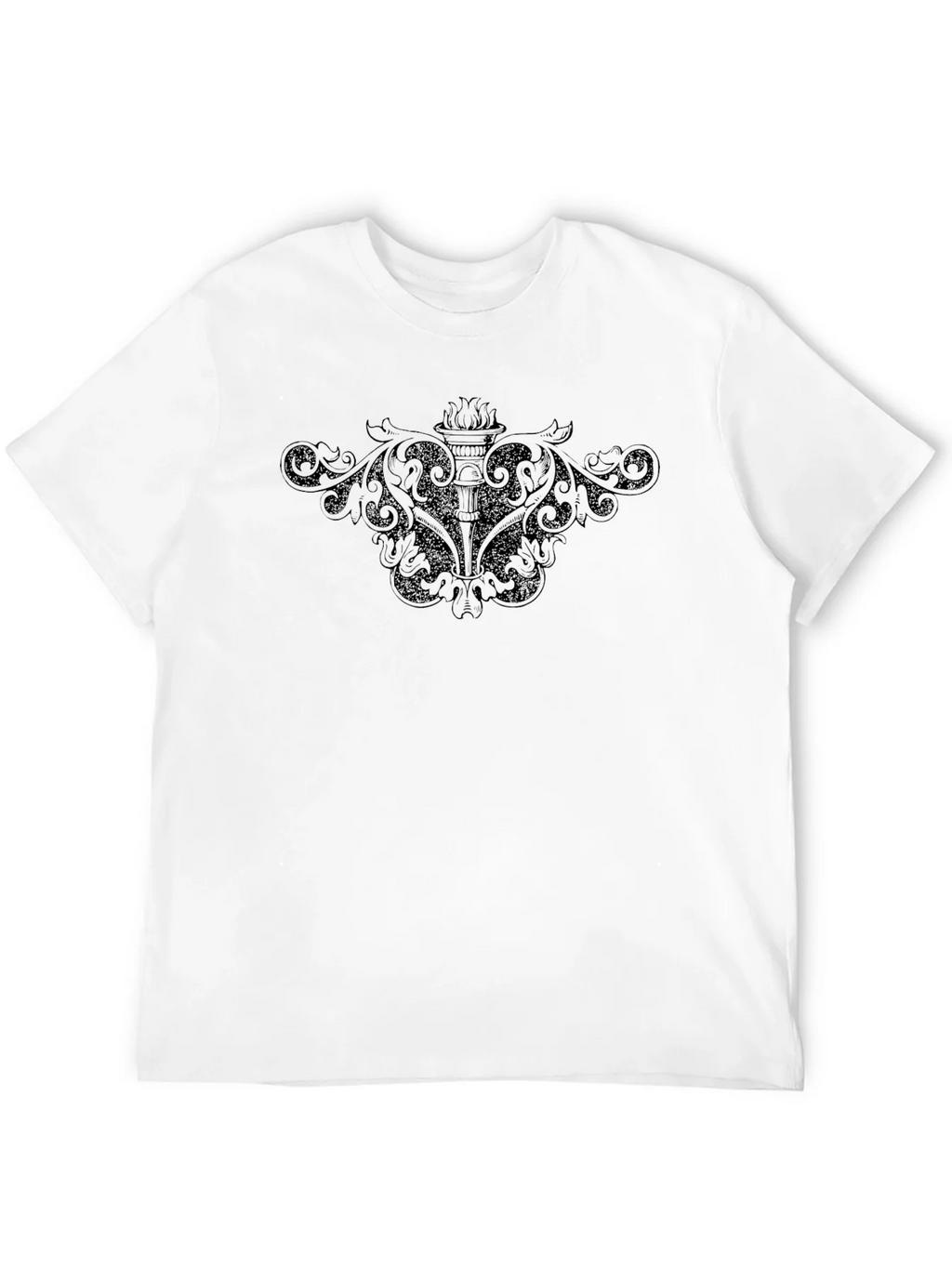 Black Graphic Tee - Vintage Torch Design product image 9
