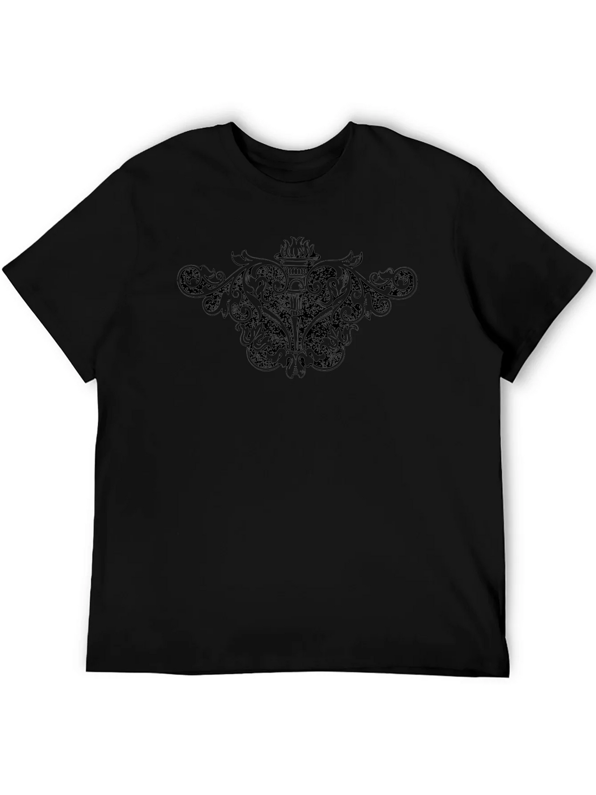 Black Graphic Tee - Vintage Torch Design product image 3