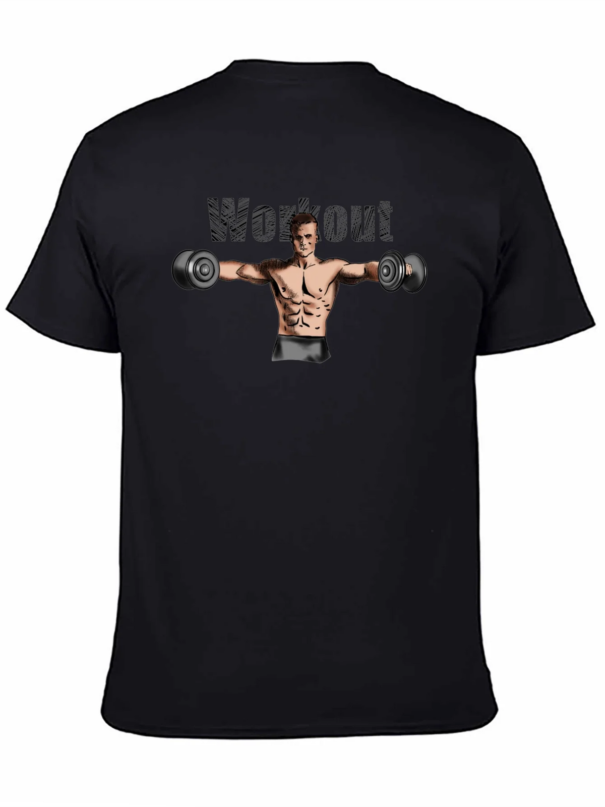 Workout Graphic Black T-Shirt product image 4