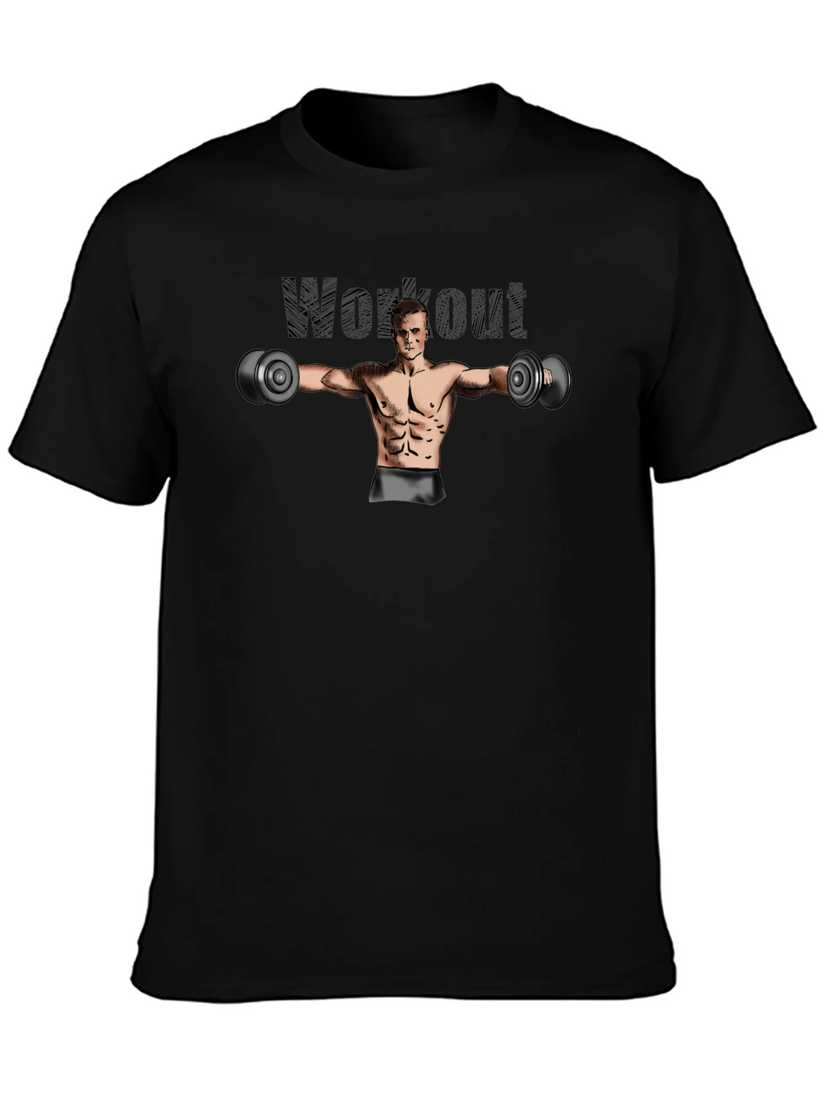 Workout Graphic Black T-Shirt product image 3