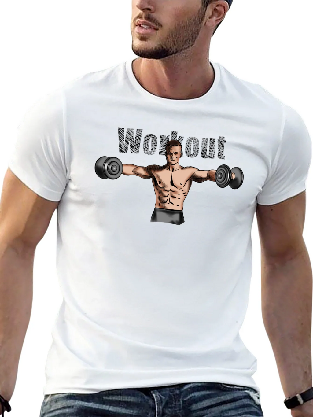Workout Graphic Black T-Shirt product image 10
