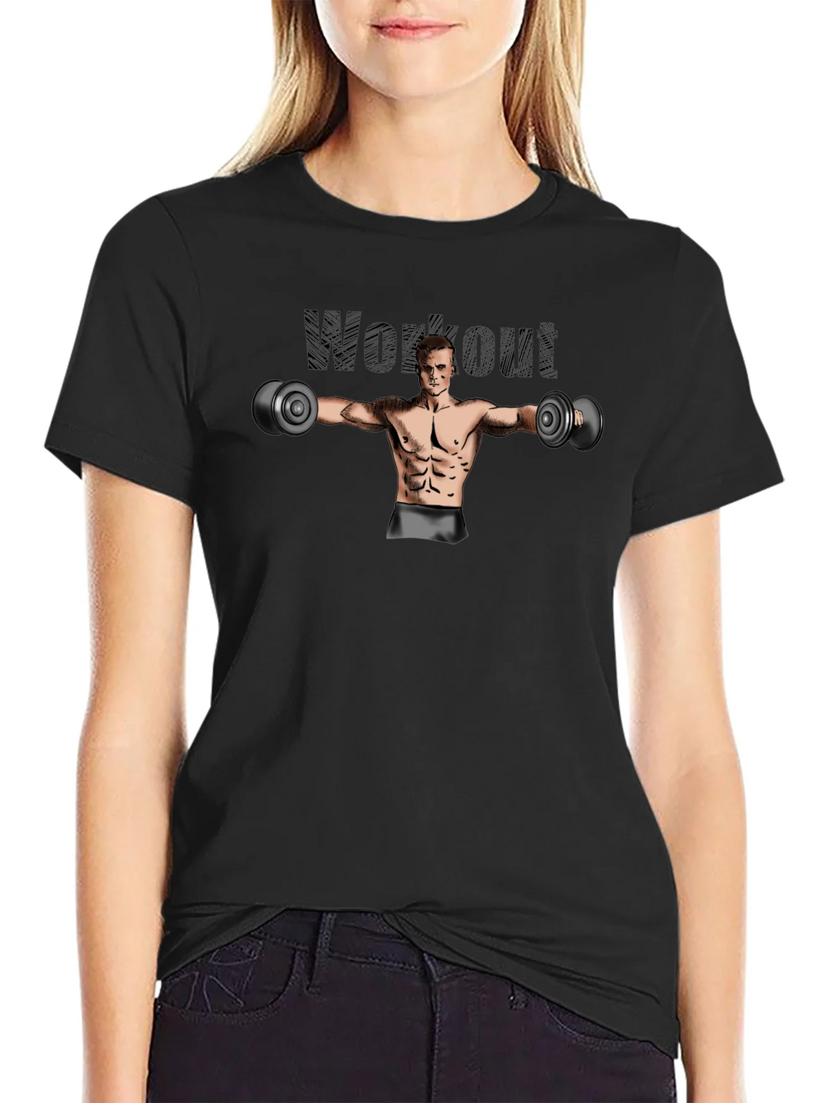Workout Graphic Black T-Shirt product image 2