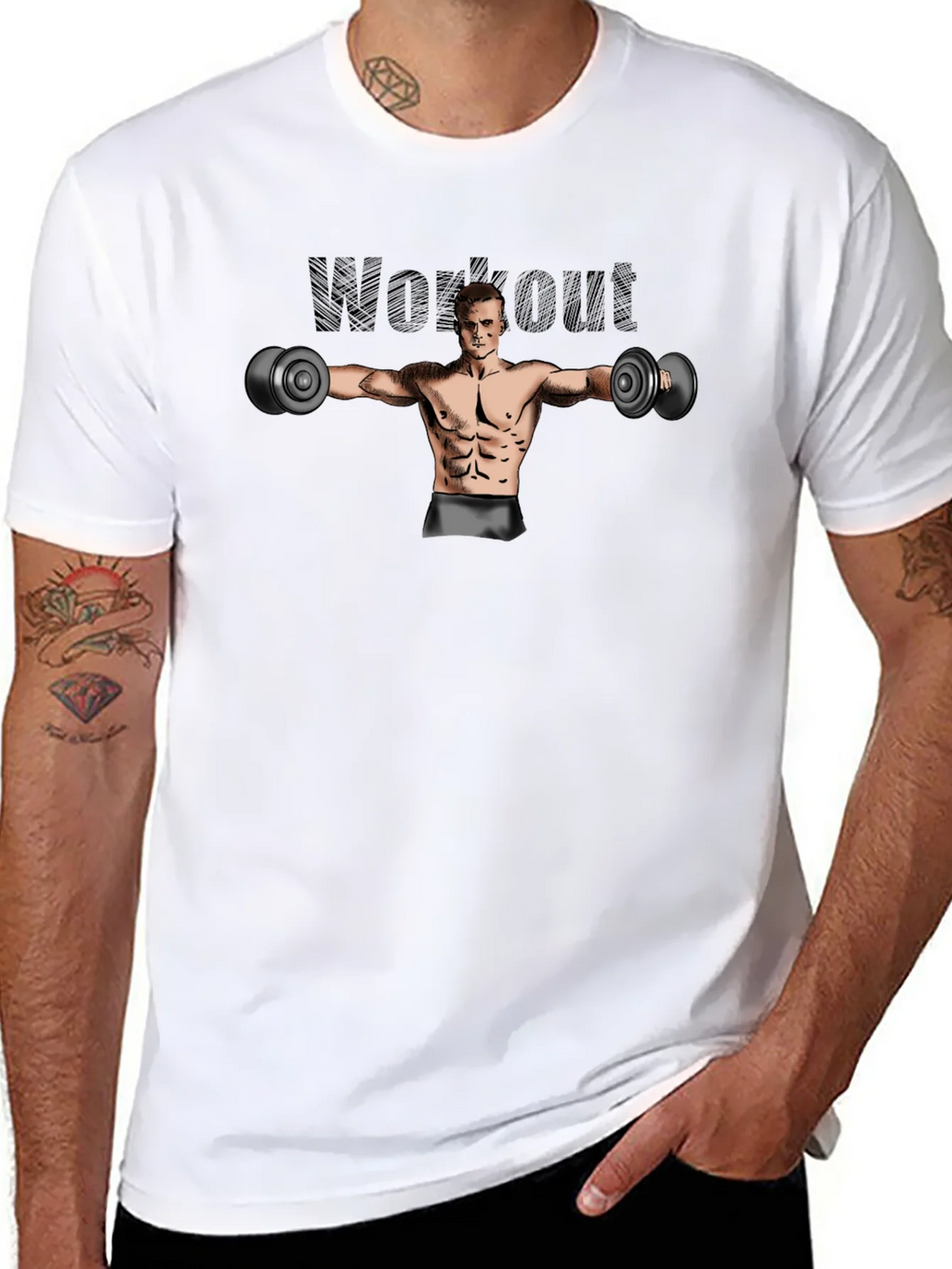 Workout Graphic Black T-Shirt product image 6