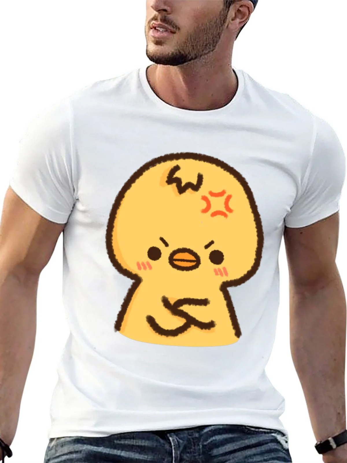 Angry Chick Cartoon Graphic T-Shirt product image 12
