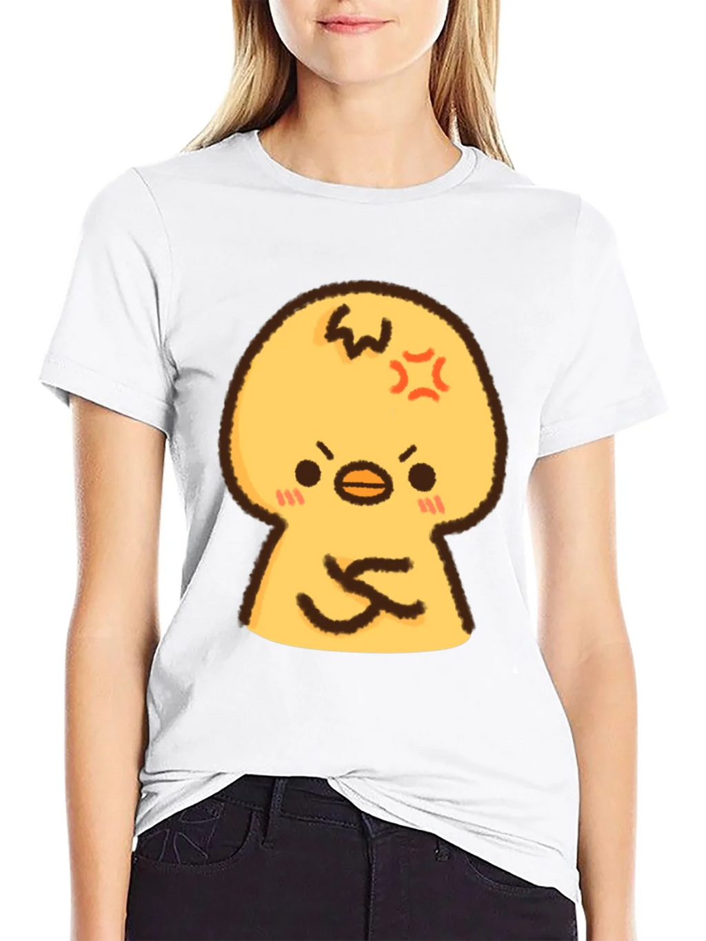 Angry Chick Cartoon Graphic T-Shirt product image 8