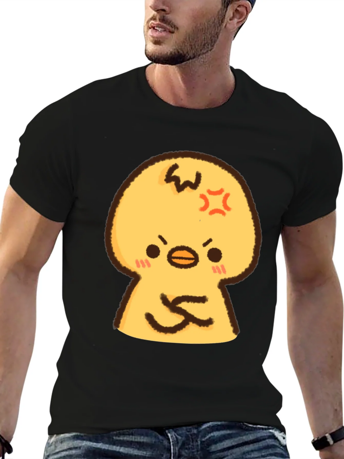 Angry Chick Cartoon Graphic T-Shirt product image 6