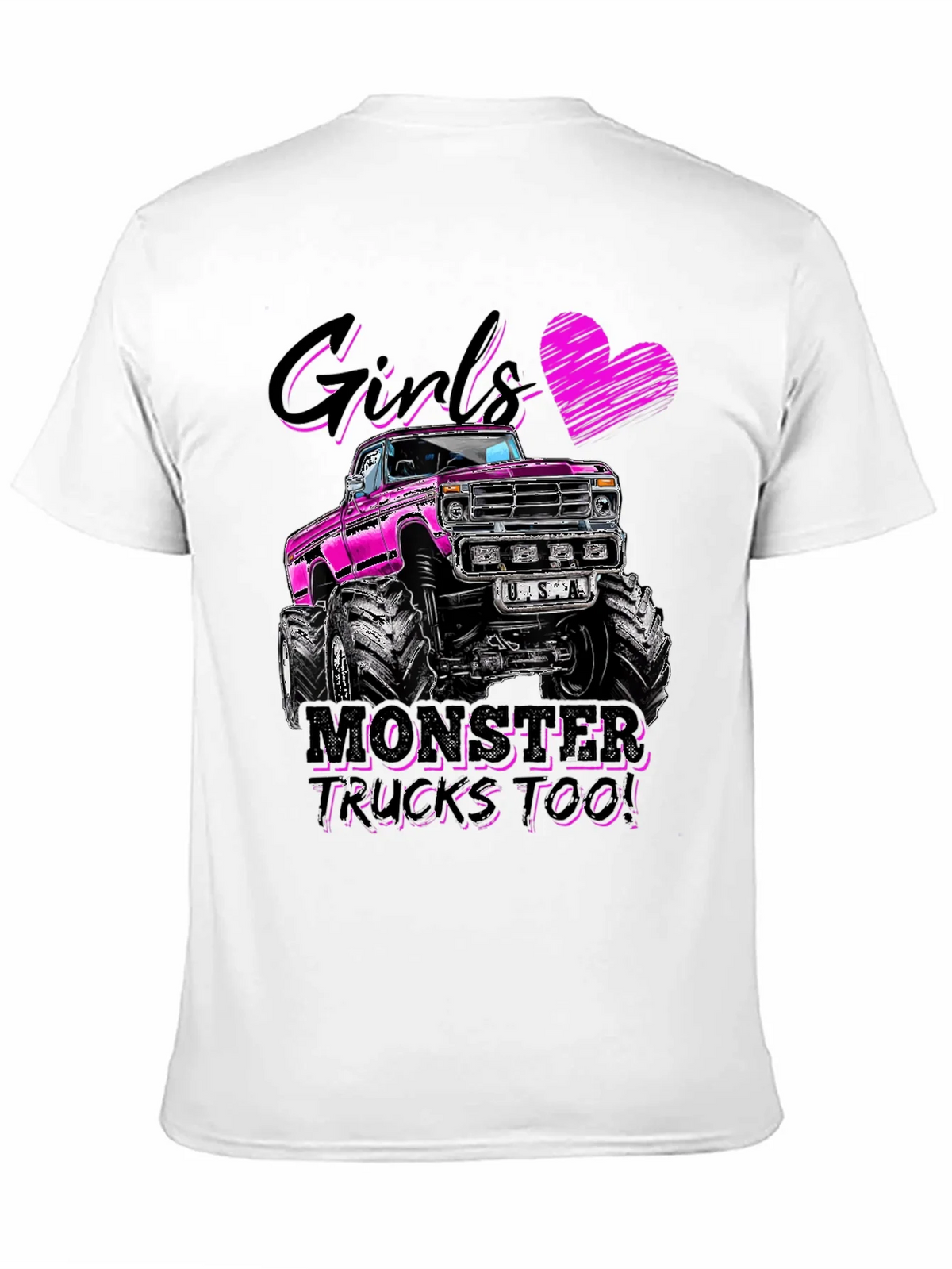 Girls Monster Trucks Too! Graphic Tee product image 10