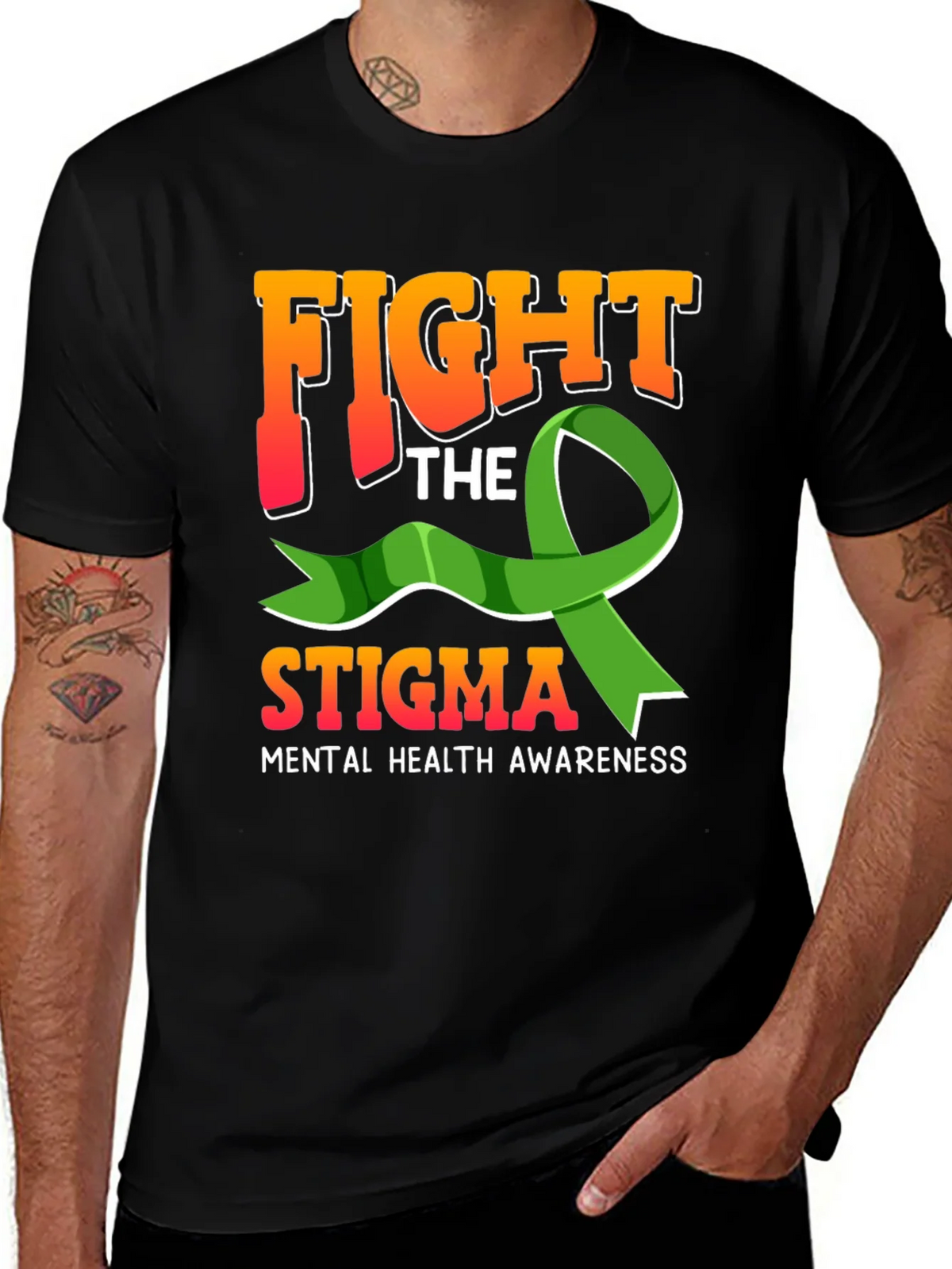 Fight The Stigma Mental Health Awareness Graphic Tee product image 1
