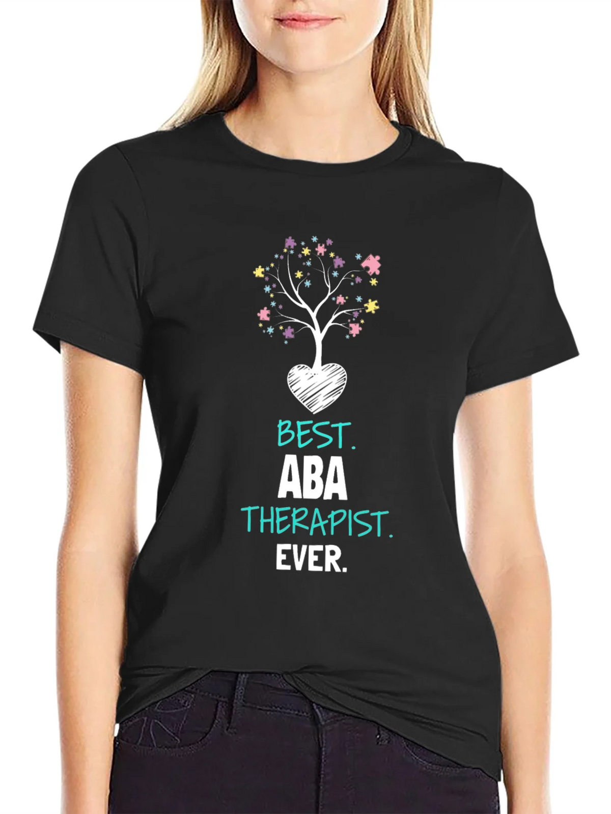 Best ABA Therapist Ever T-Shirt Autism Awareness product image 2