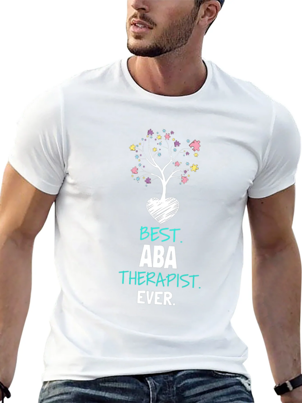 Best ABA Therapist Ever T-Shirt Autism Awareness product image 12