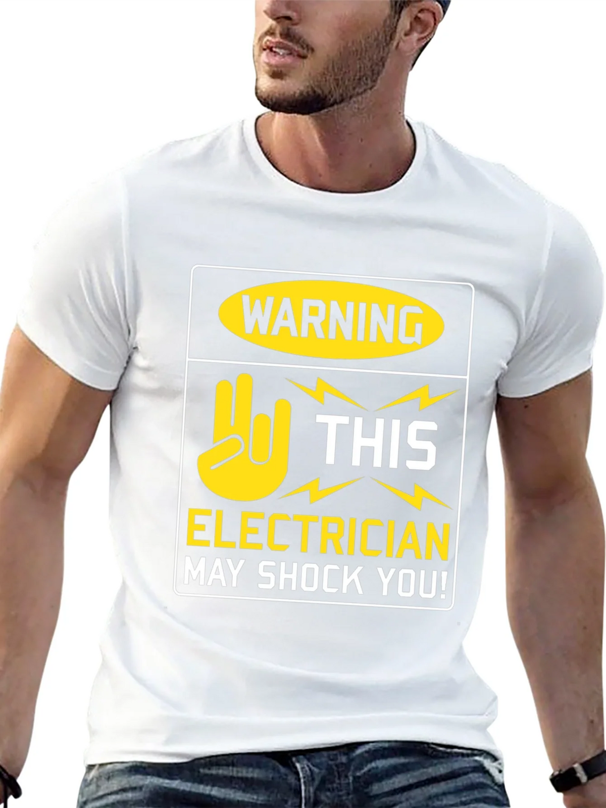 Electrician Warning T-Shirt - May Shock You! Funny Tee product image 12