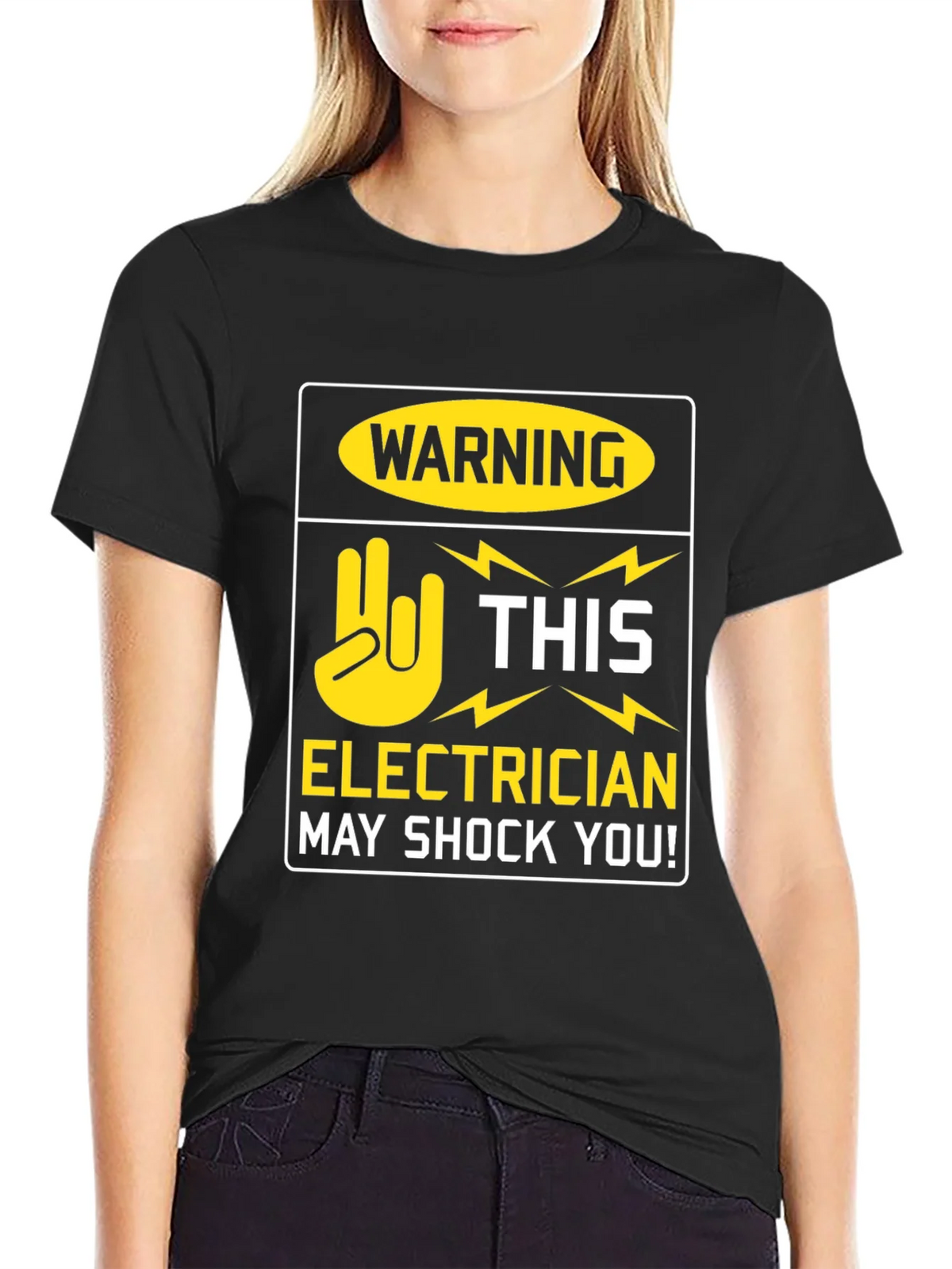 Electrician Warning T-Shirt - May Shock You! Funny Tee product image 2