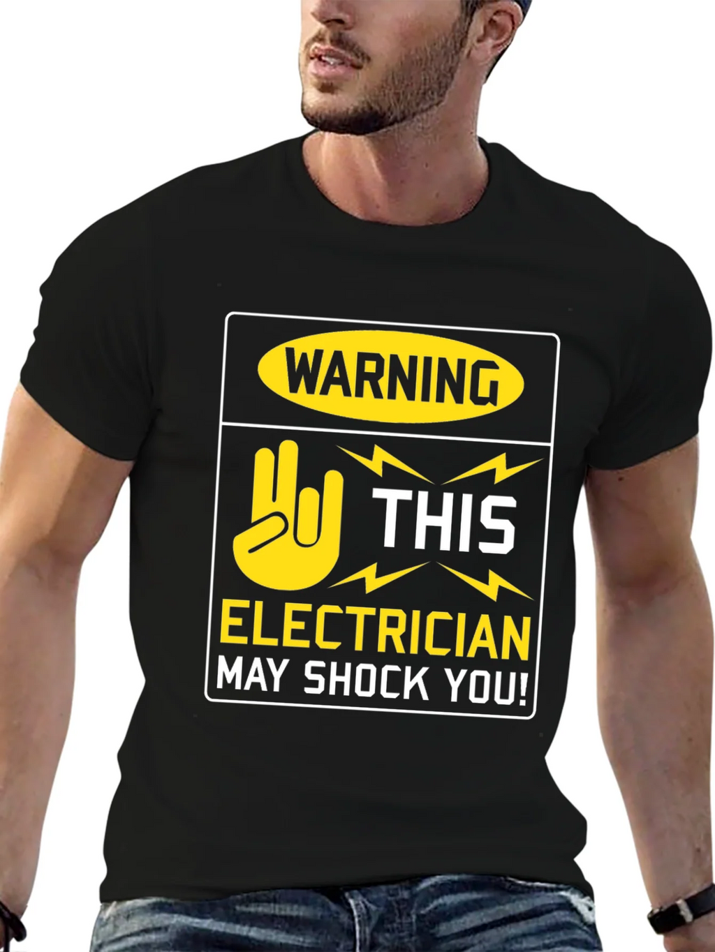 Electrician Warning T-Shirt - May Shock You! Funny Tee product image 6