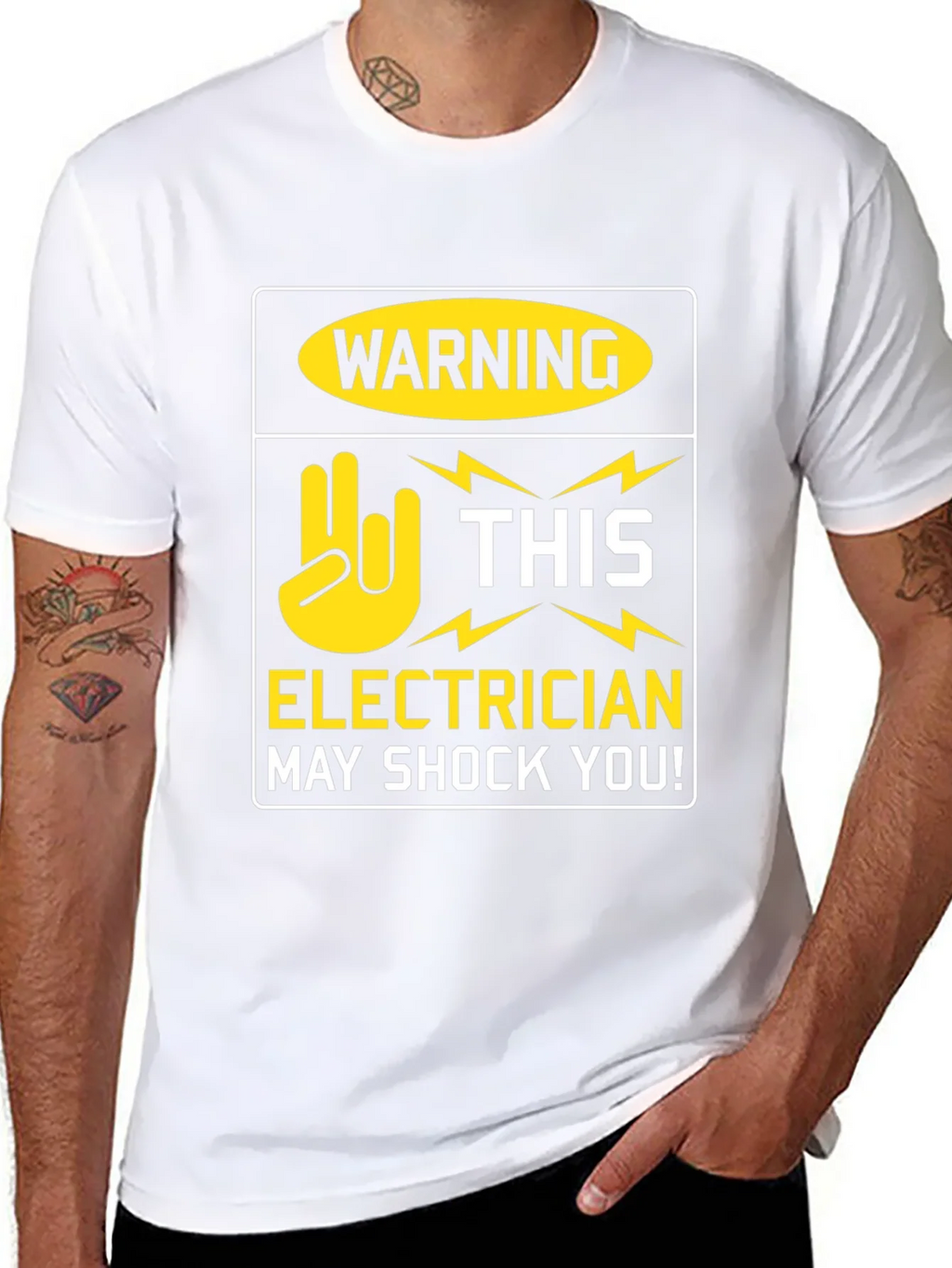 Electrician Warning T-Shirt - May Shock You! Funny Tee product image 7
