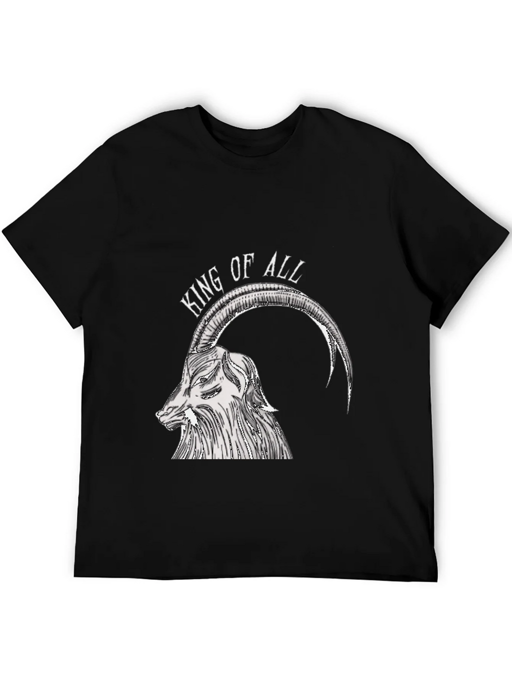 King of All Goat Graphic Tee - Black Cotton Shirt product image 4
