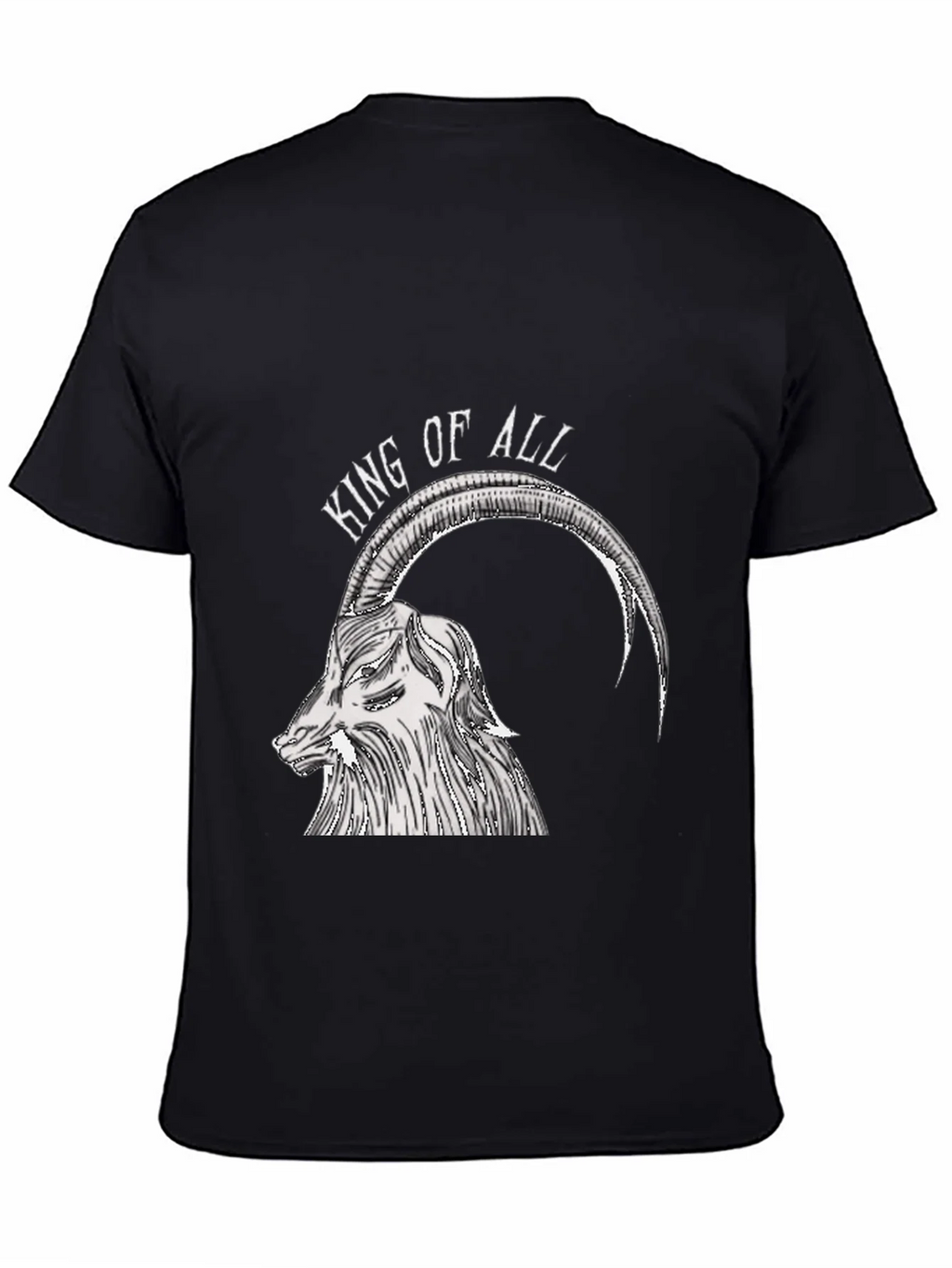 King of All Goat Graphic Tee - Black Cotton Shirt product image 3