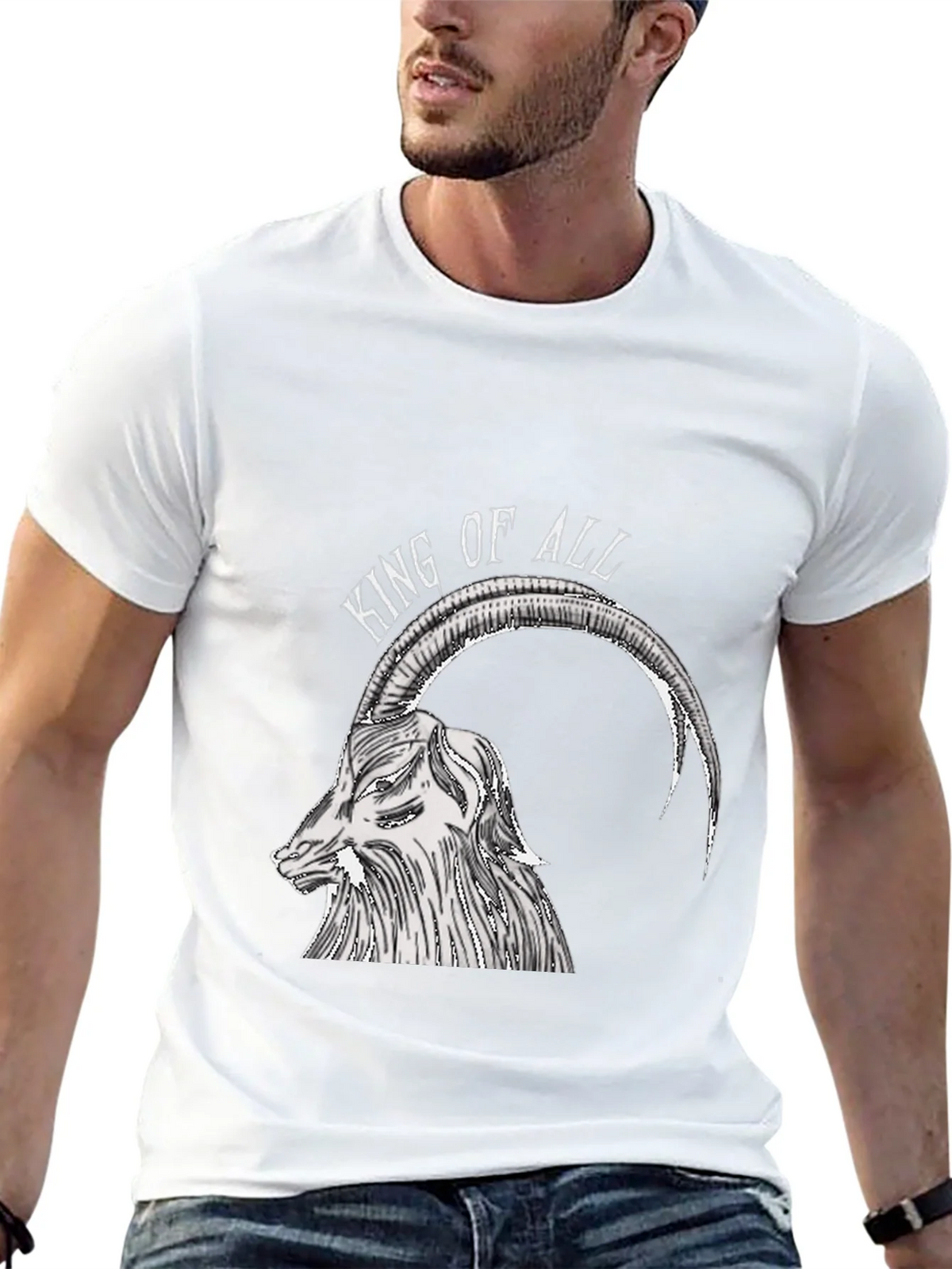 King of All Goat Graphic Tee - Black Cotton Shirt product image 10