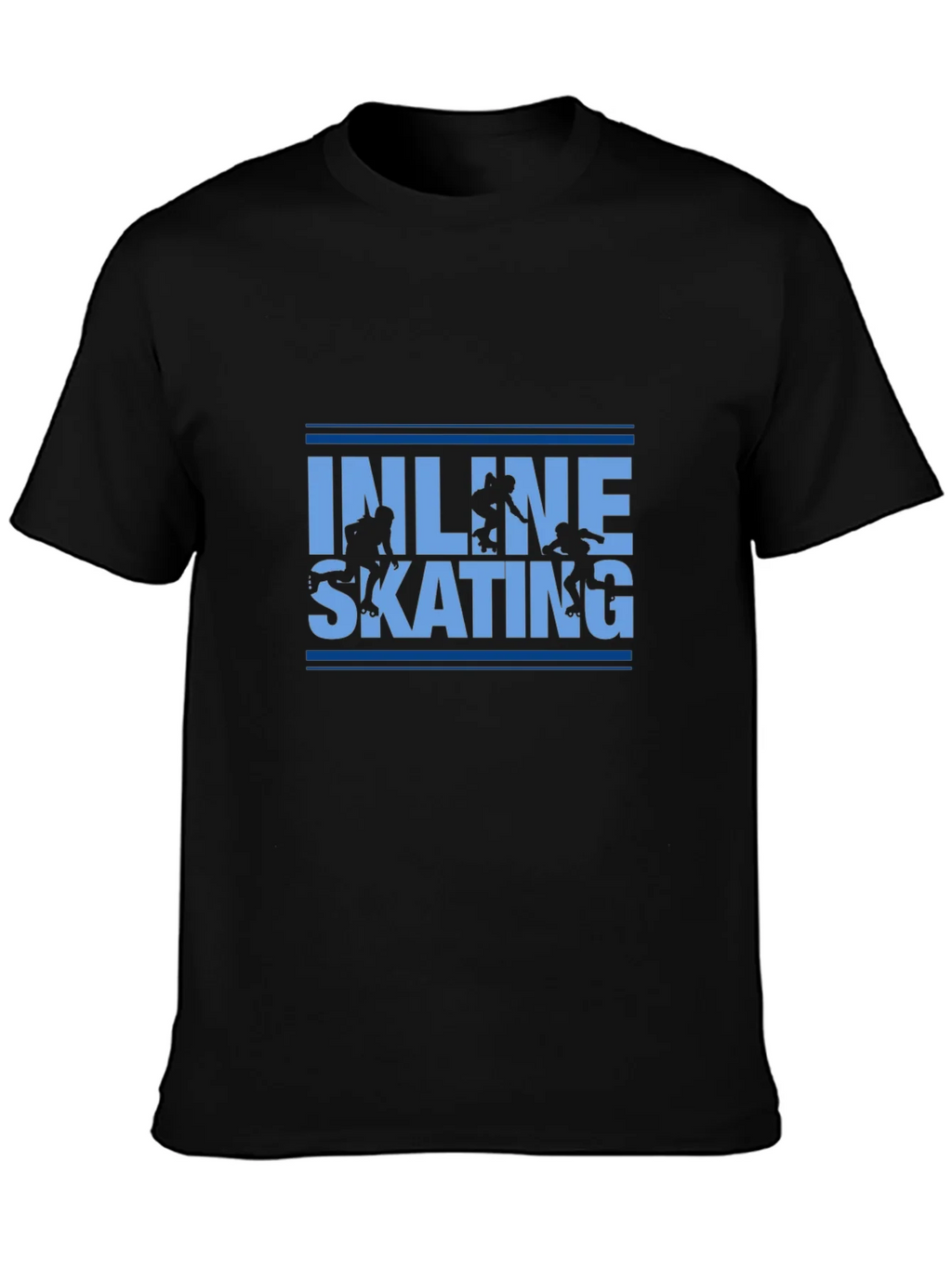 Inline Skating Graphic Tee - Black Cotton T-Shirt product image 3