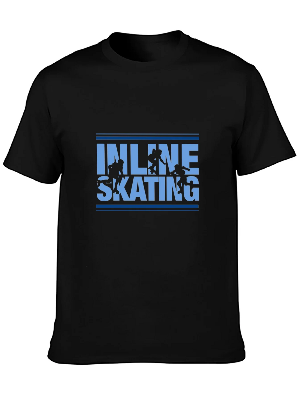 Inline Skating Graphic Tee - Black Cotton T-Shirt product image 3