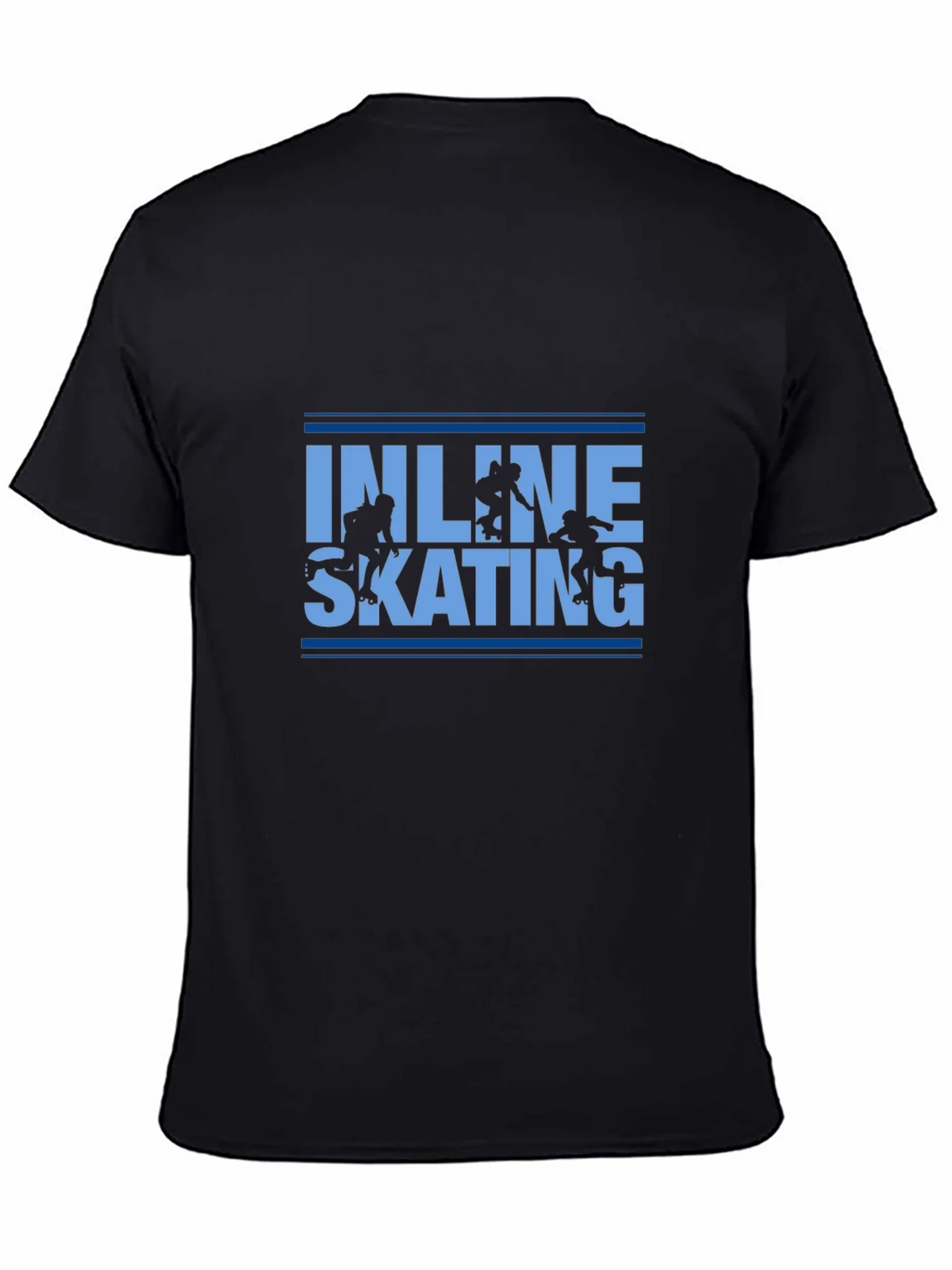 Inline Skating Graphic Tee - Black Cotton T-Shirt product image 4