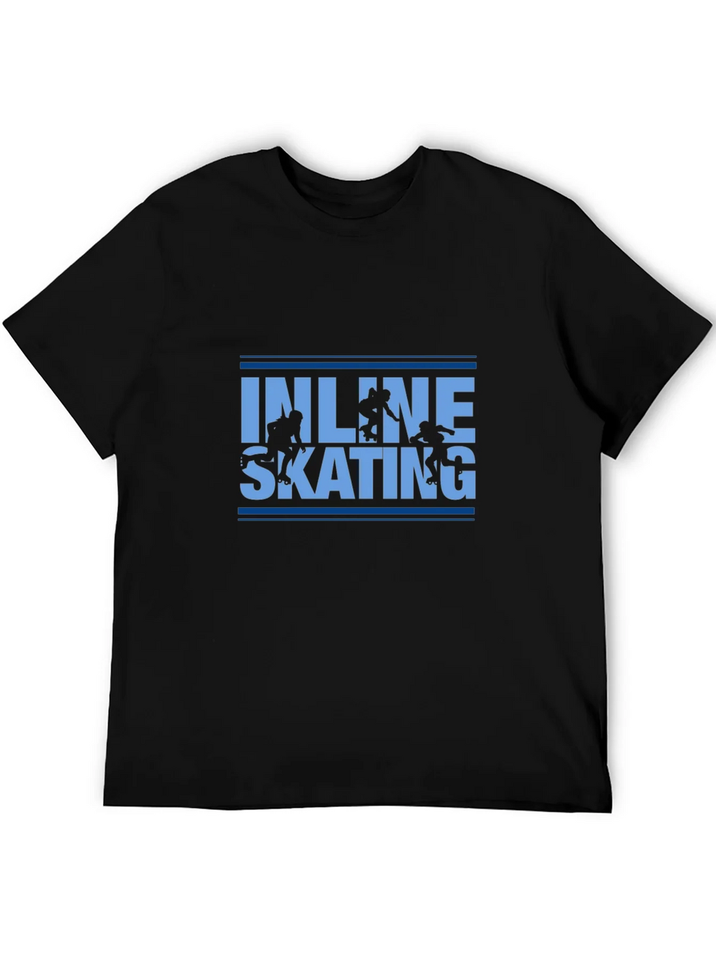Inline Skating Graphic Tee - Black Cotton T-Shirt product image 5