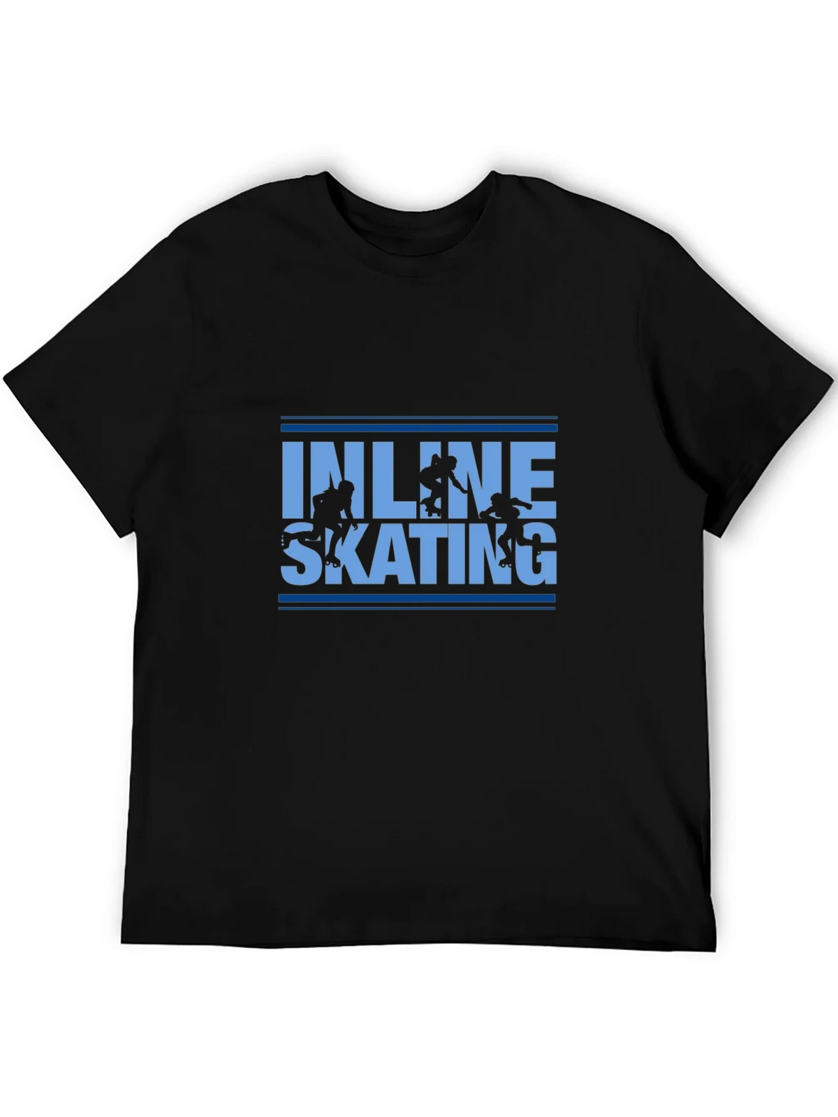 Inline Skating Graphic Tee - Black Cotton T-Shirt product image 5