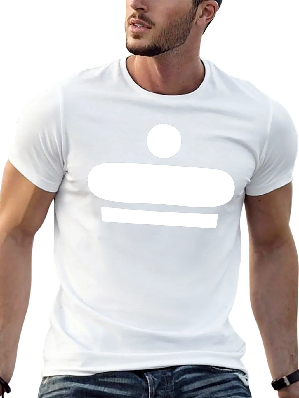 Abstract White Graphic Print Black T-Shirt product image 11