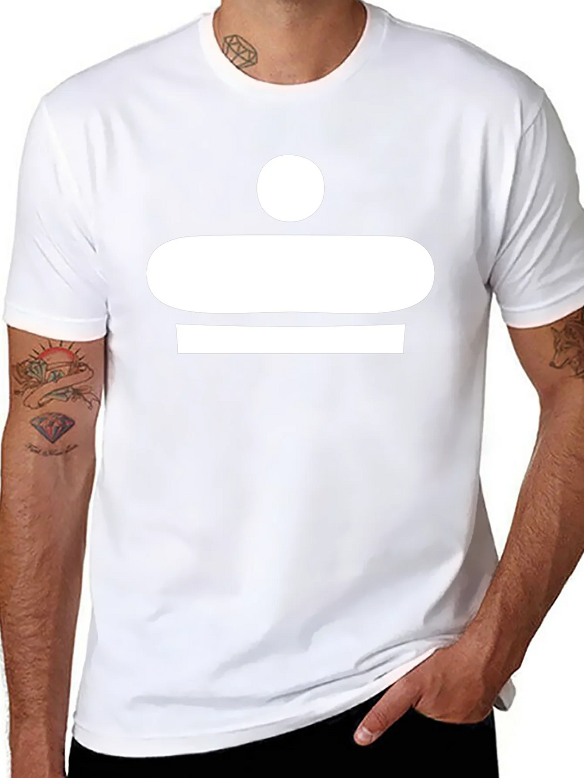 Abstract White Graphic Print Black T-Shirt product image 6