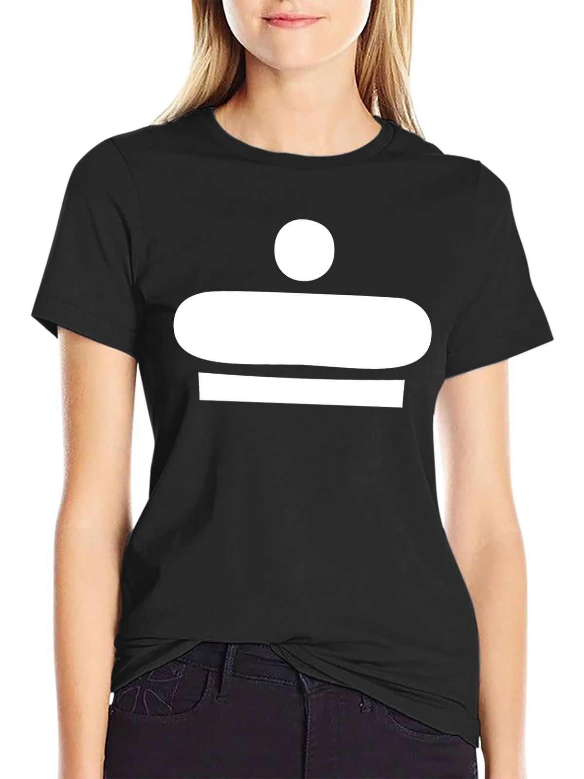 Abstract White Graphic Print Black T-Shirt product image 1