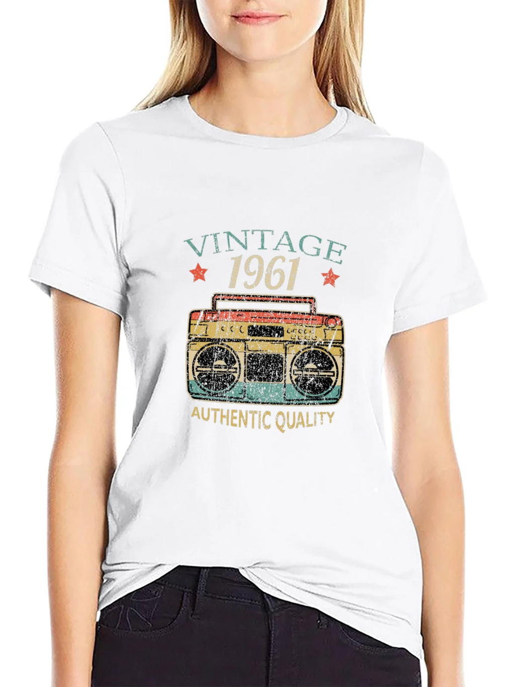 Vintage 1961 Retro Boombox Graphic T-Shirt product image 7