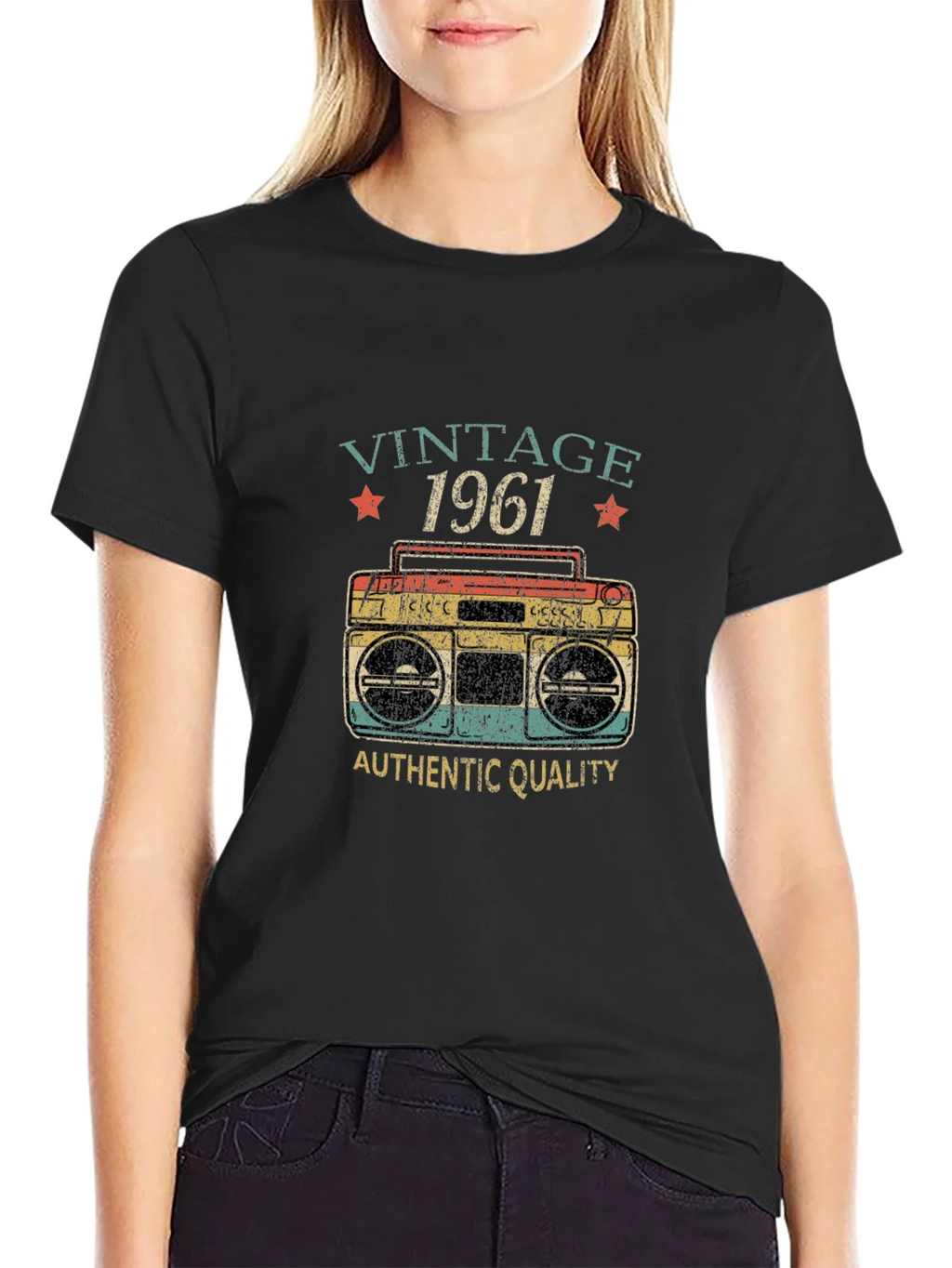 Vintage 1961 Retro Boombox Graphic T-Shirt product image 2