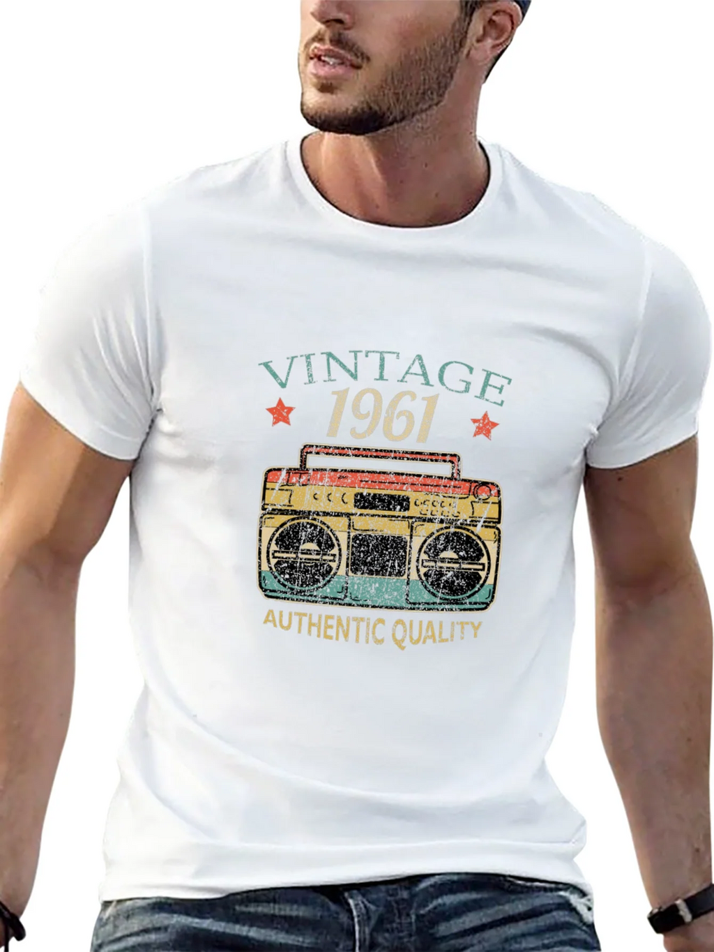 Vintage 1961 Retro Boombox Graphic T-Shirt product image 10
