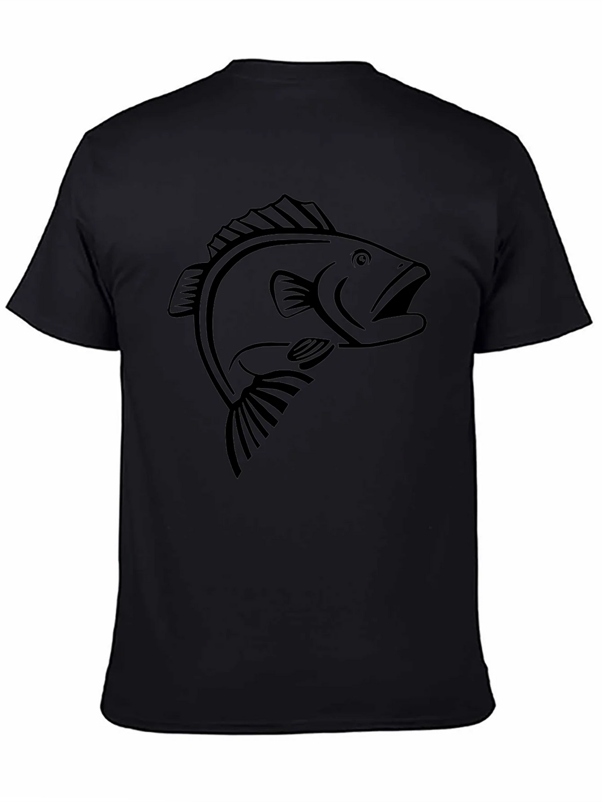 Black Bass Fish Graphic T-Shirt - Mens Casual Tee product image 3