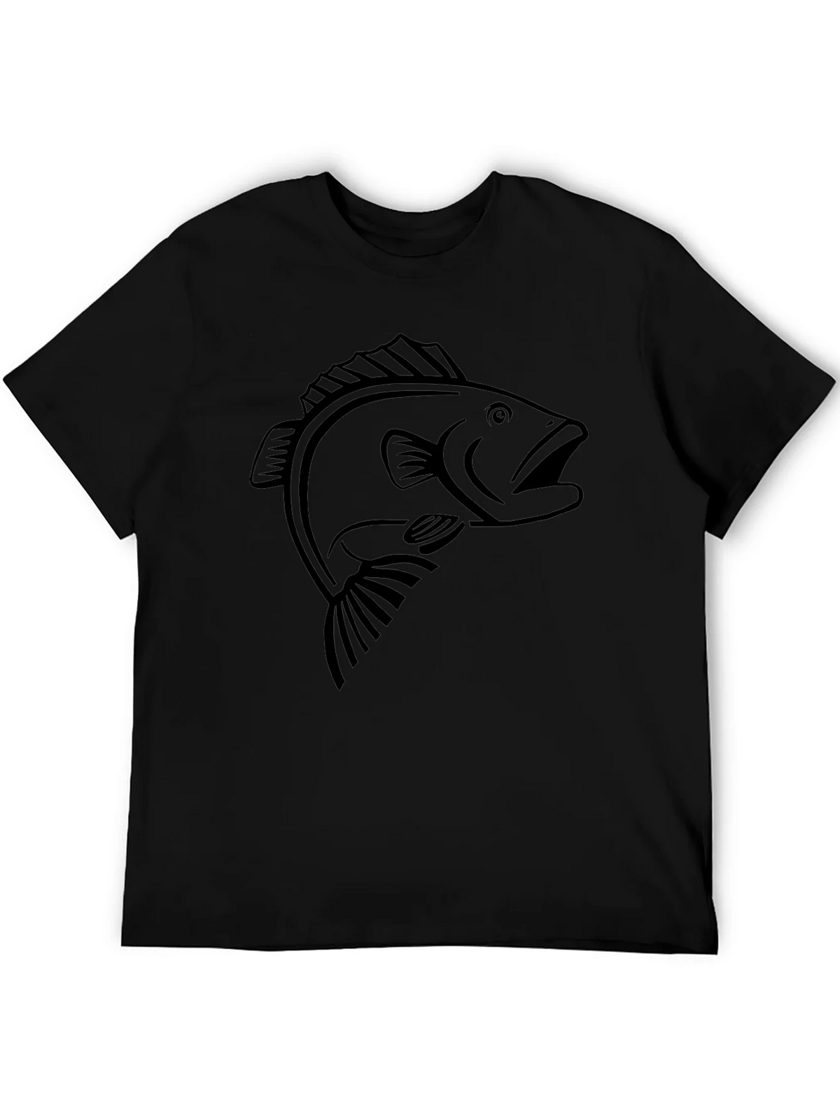 Black Bass Fish Graphic T-Shirt - Mens Casual Tee product image 4