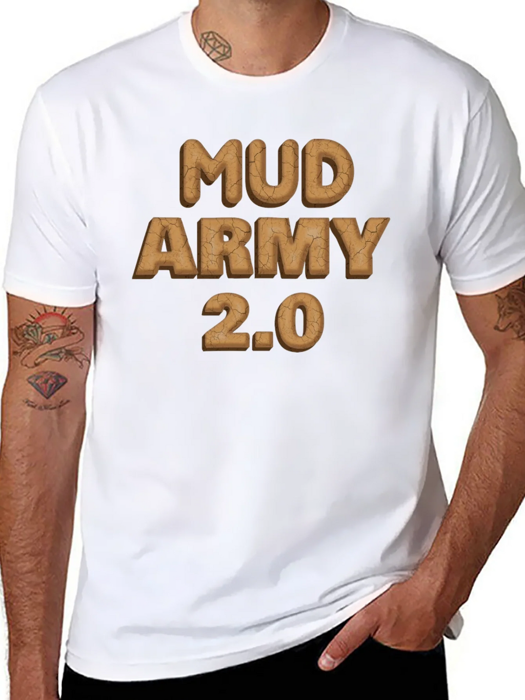Mud Army 2.0 Black Cotton T-Shirt product image 7