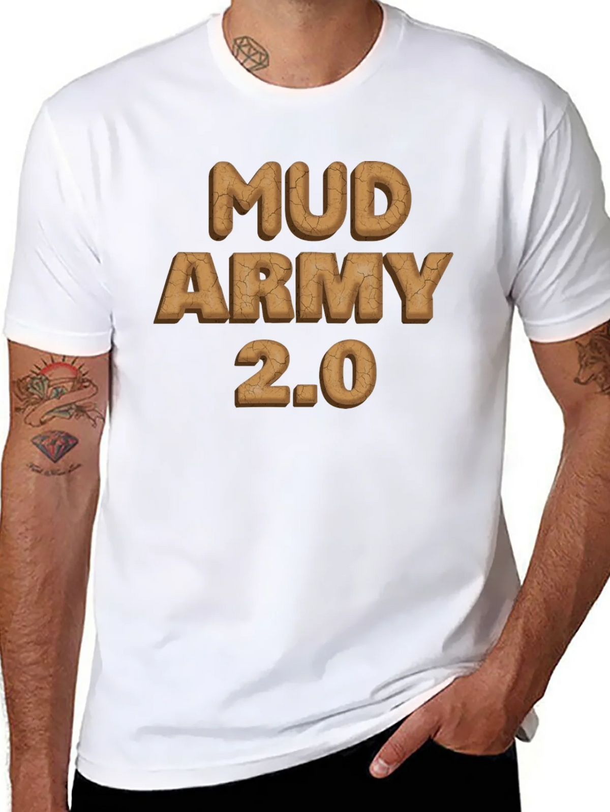 Mud Army 2.0 Black Cotton T-Shirt product image 7